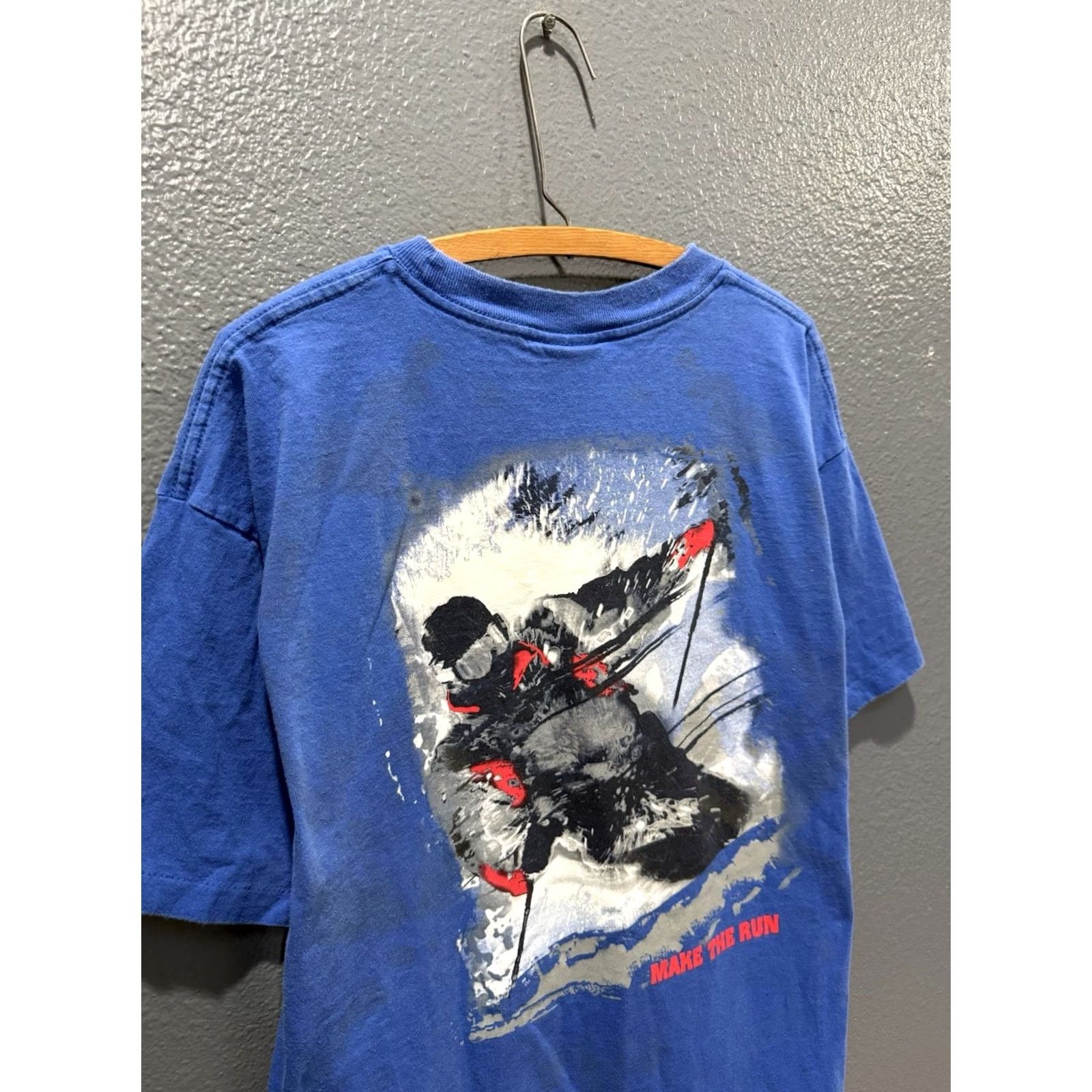 Marlboro VINTAGE Marlboro Shirt XL Blue Cotton 90s Ski Mens Size US XL / EU 56 / 4 - 2 Thumbnail