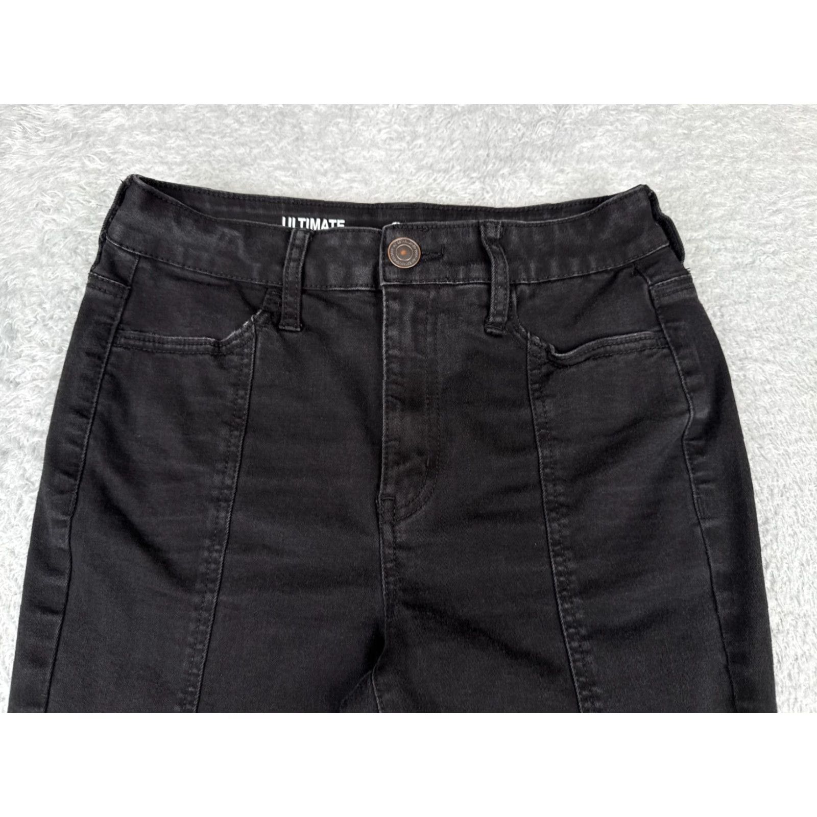 Vintage SO Jeans Junior Skinny Jeans Ultimate Cowboy Embroidered Black Denim 26x25 Women Juniors 9 Slim Mid Rise 5-Pocket Men/Women? Size 30" / US 8 / IT 44 - 4 Thumbnail