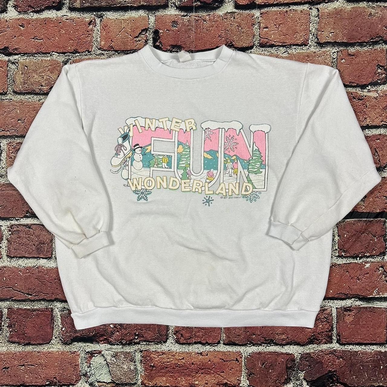 Vintage Vintage 1987 Zoo Crew Sweatshirt 80s Winter Wonderland Fun Size L / US 10 / IT 46 - 1 Thumbnail