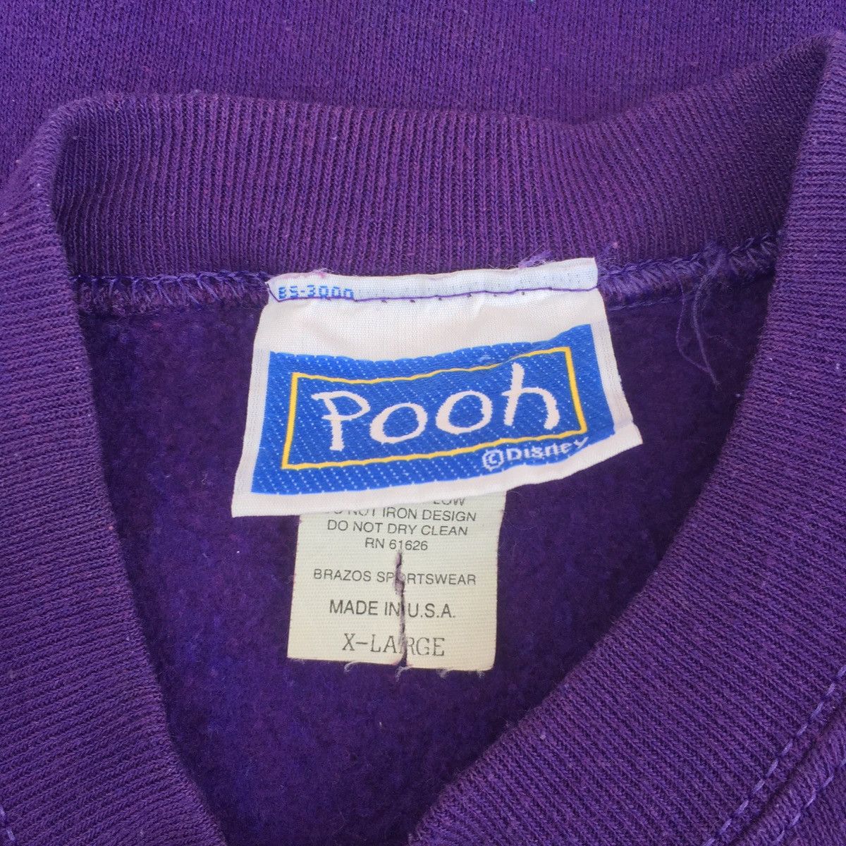 Disney × Vintage Vintage Pooh Disney Sweatshirt Size US L / EU 52-54 / 3 - 5 Thumbnail