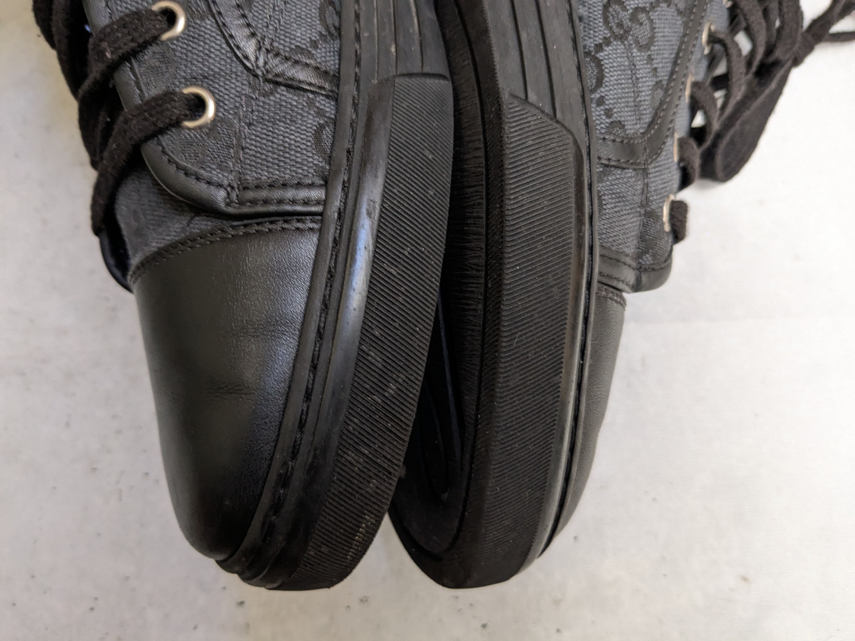 Gucci Gucci Monogram Sneakers Black 11.5 High Tops Size US 11.5 / EU 44-45 - 14 Thumbnail