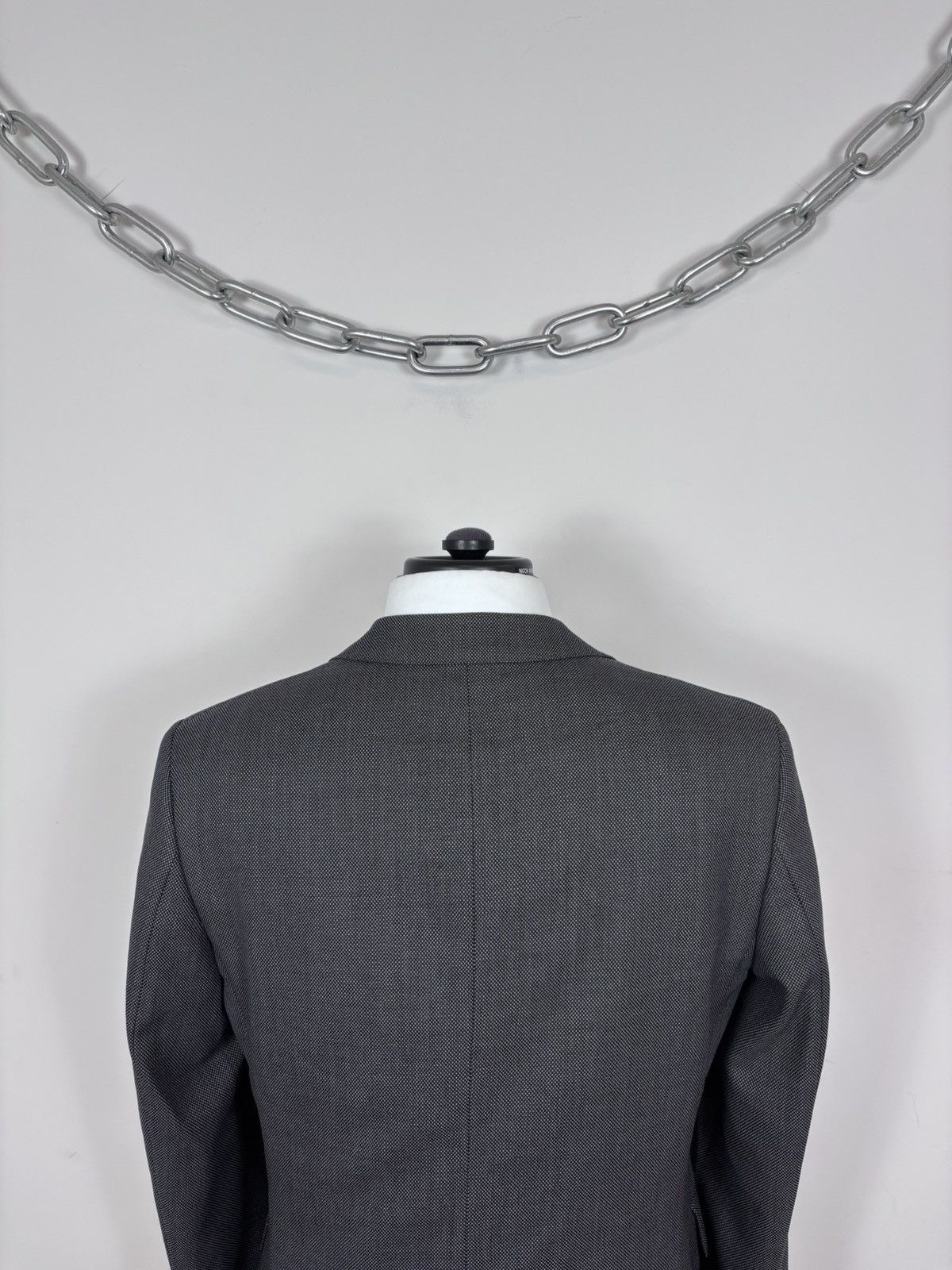 SCABAL Scabal Men’s Grey Wool Blazer Jacket 3-Buttons Classic Size 46R - 12 Thumbnail
