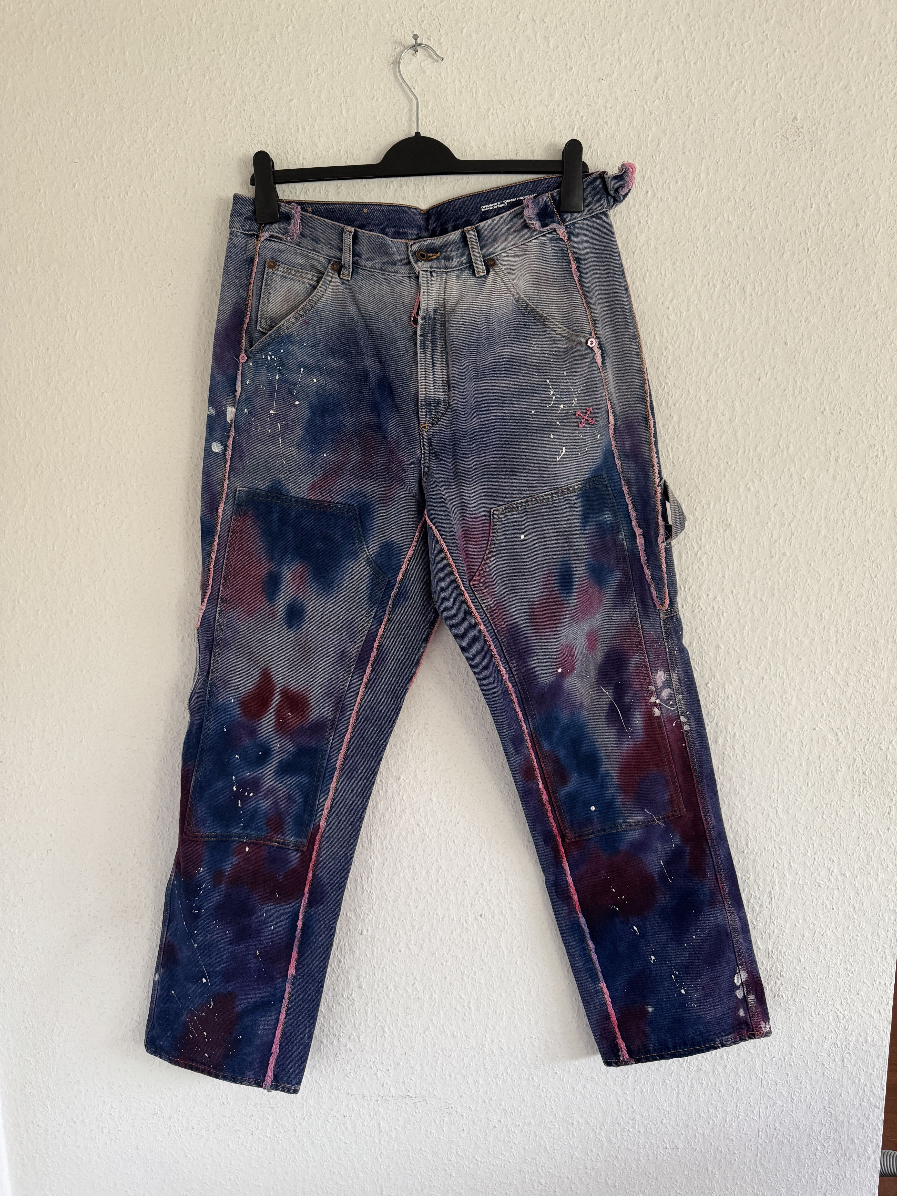 Off-White Lilac Double Knee Carpenter Pants Size US 34 / EU 50 - 1 Thumbnail