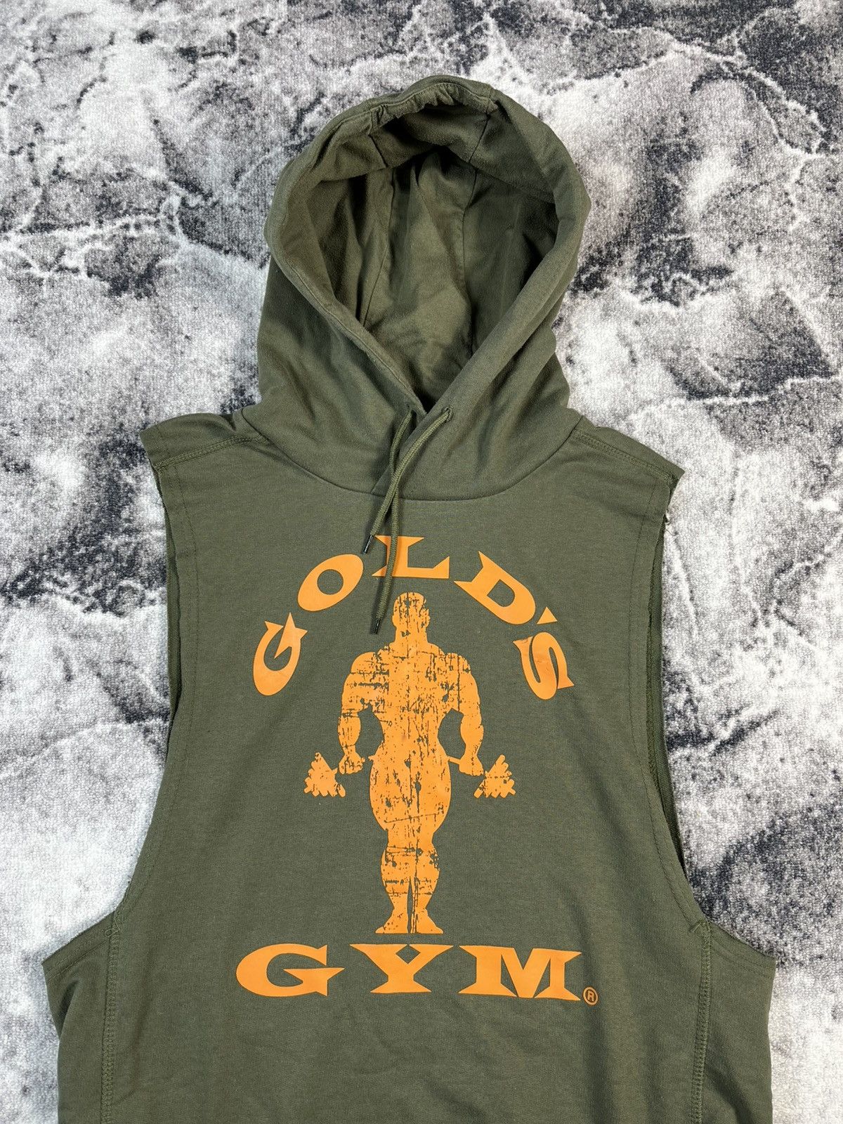 Vintage Gold’s Gym Sleeveless Hoodie – Muscle Fit Size US L / EU 52-54 / 3 - 2 Thumbnail