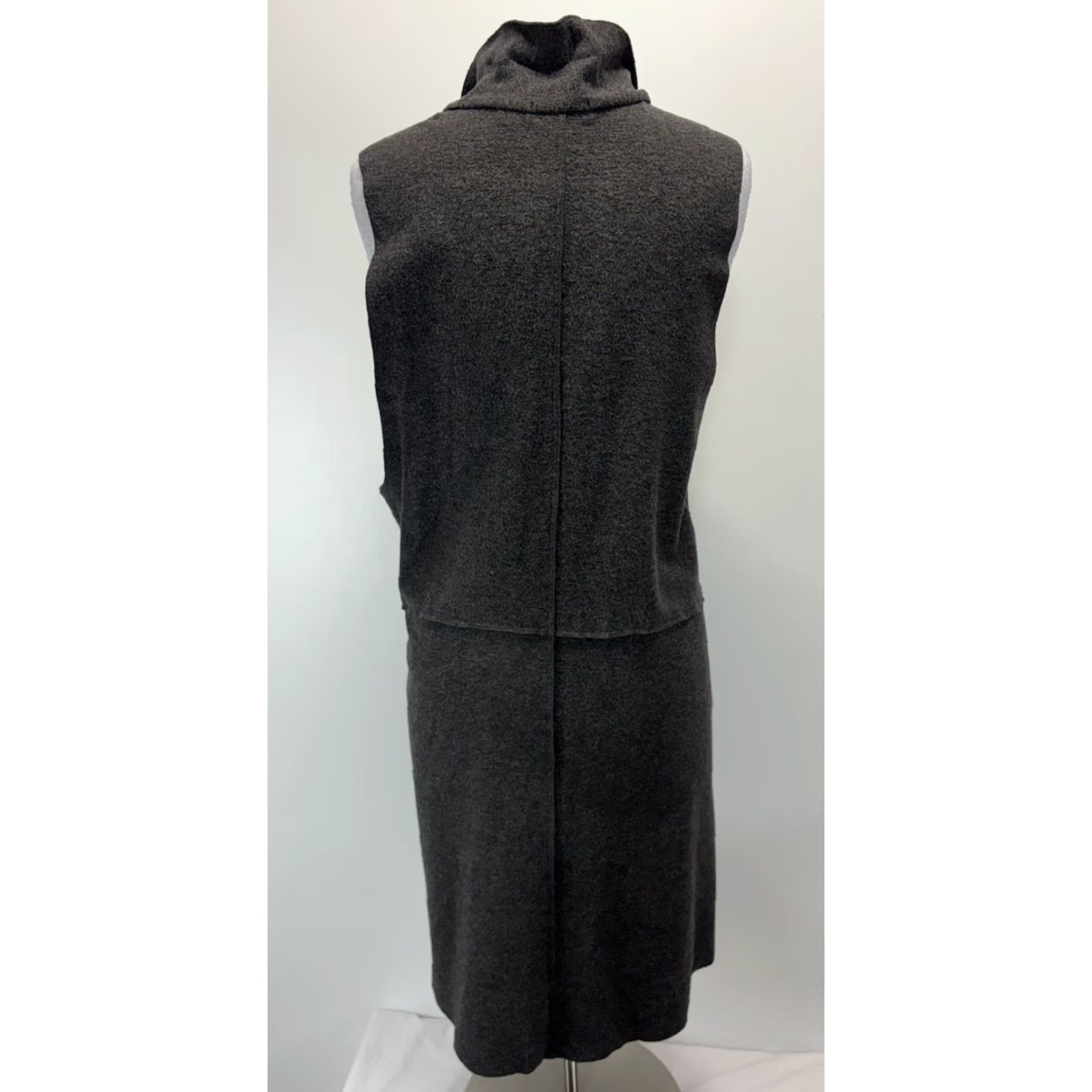 Habitat Habitat Vest XL Women’s Gray Lagenlook Snaps Pockets Mid-Length Sleeveless Felted Style Size XL / US 12-14 / IT 48-50 - 3 Thumbnail