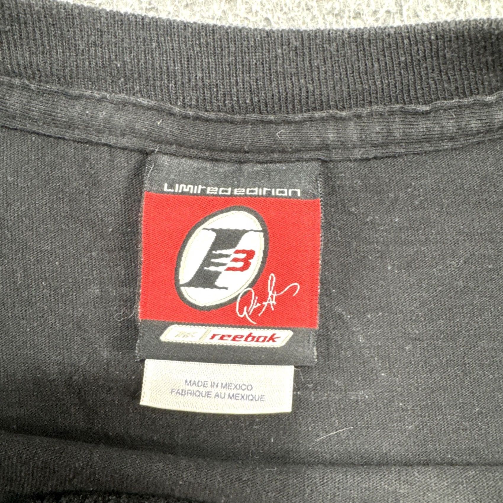 Reebok VINTAGE Reebok Allen Iverson Graphic Tee T Shirt Short Sleeve Crew Neck Black Cotton Size L 90s 2000s Sports Limited Edition Mens Adults Size US L / EU 52-54 / 3 - 3 Thumbnail