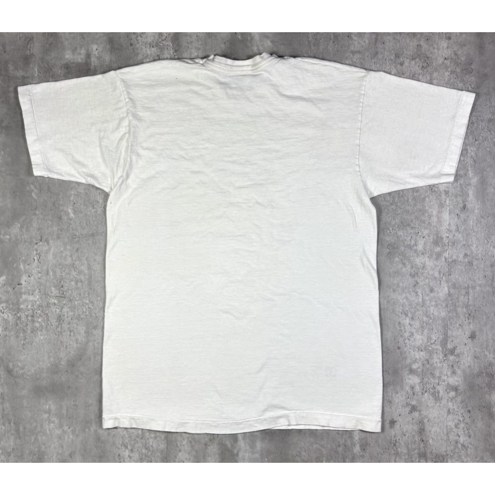 Penn VINTAGE Penn State Stick Figure Art T Shirt Mens L Crew Neck White Cotton Short Sleeve Graphic Print 90s University Mens Size US L / EU 52-54 / 3 - 2 Thumbnail