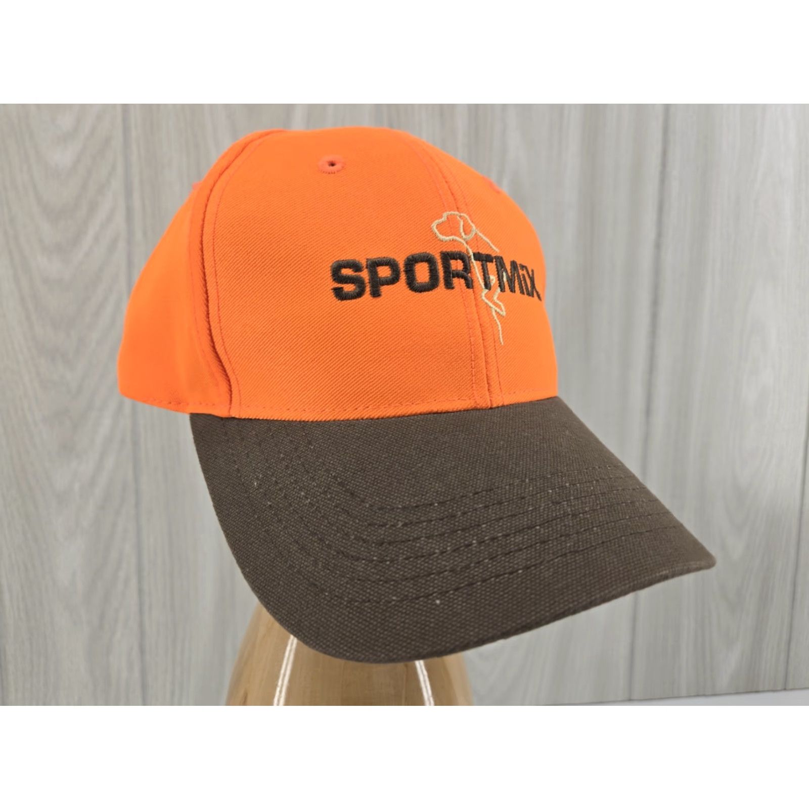 Vintage SPORTMIX PET FOOD Hat Orange Brown Adjustable Snapback Size ONE SIZE - 4 Thumbnail