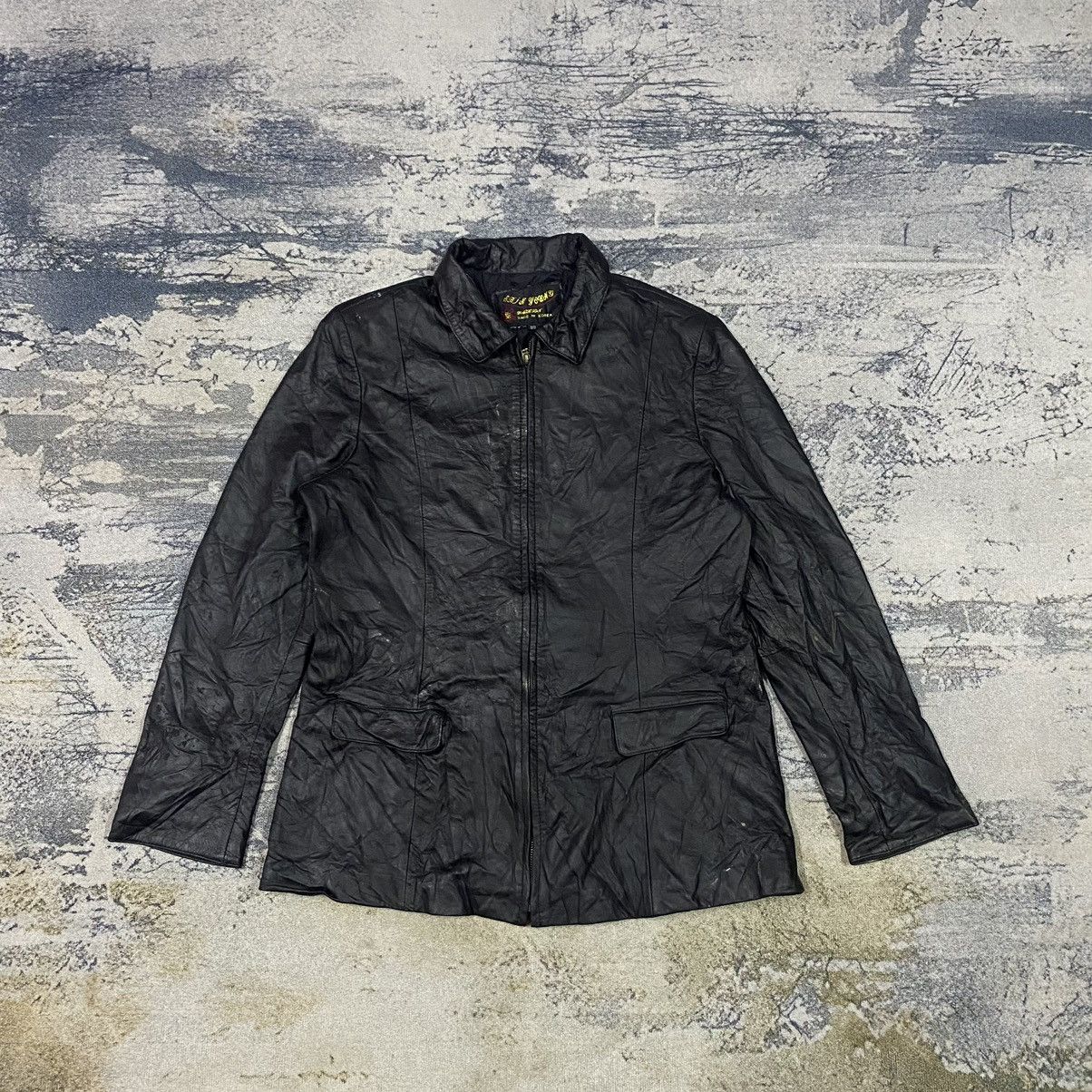 Genuine Leather × Vintage Vintage Shin Young Leather Jacket Size US M / EU 48-50 / 2 - 1 Thumbnail