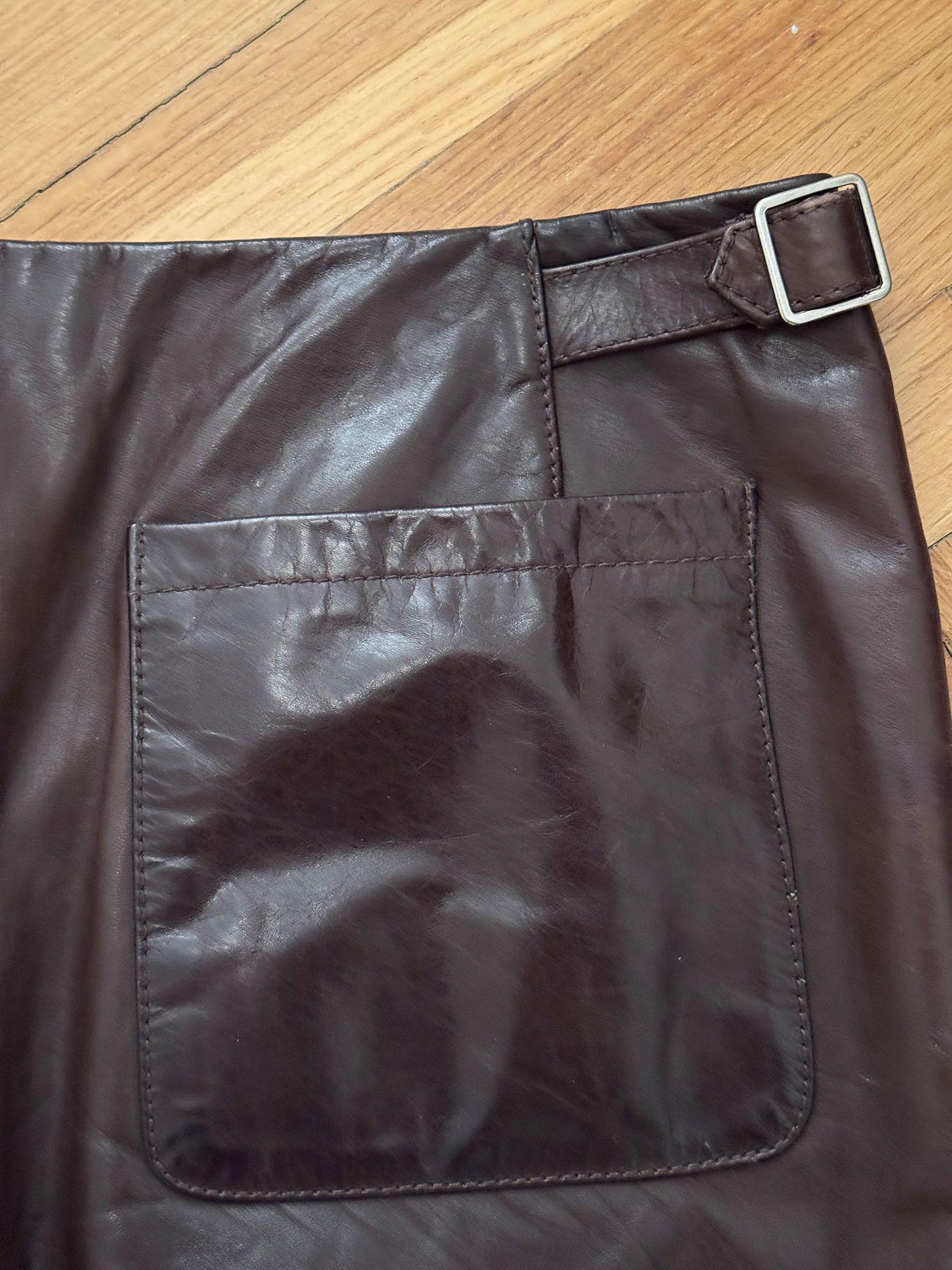 Maison Margiela MAISON MARTIN MARGIELA LEATHER PANTS SIZE 52 FROM 2001 Size US 36 / EU 52 - 4 Thumbnail