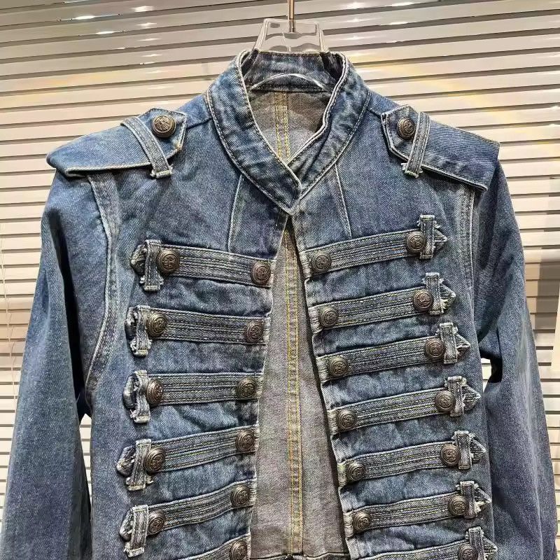 Japanese Brand Punk Style Denim Short Jacket Size M / US 6-8 / IT 42-44 - 5 Thumbnail