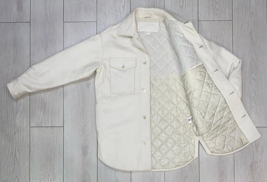 H&M × Maison Margiela Margiela Leather Overshirt Jacket Size US M / EU 48-50 / 2 - 3 Thumbnail