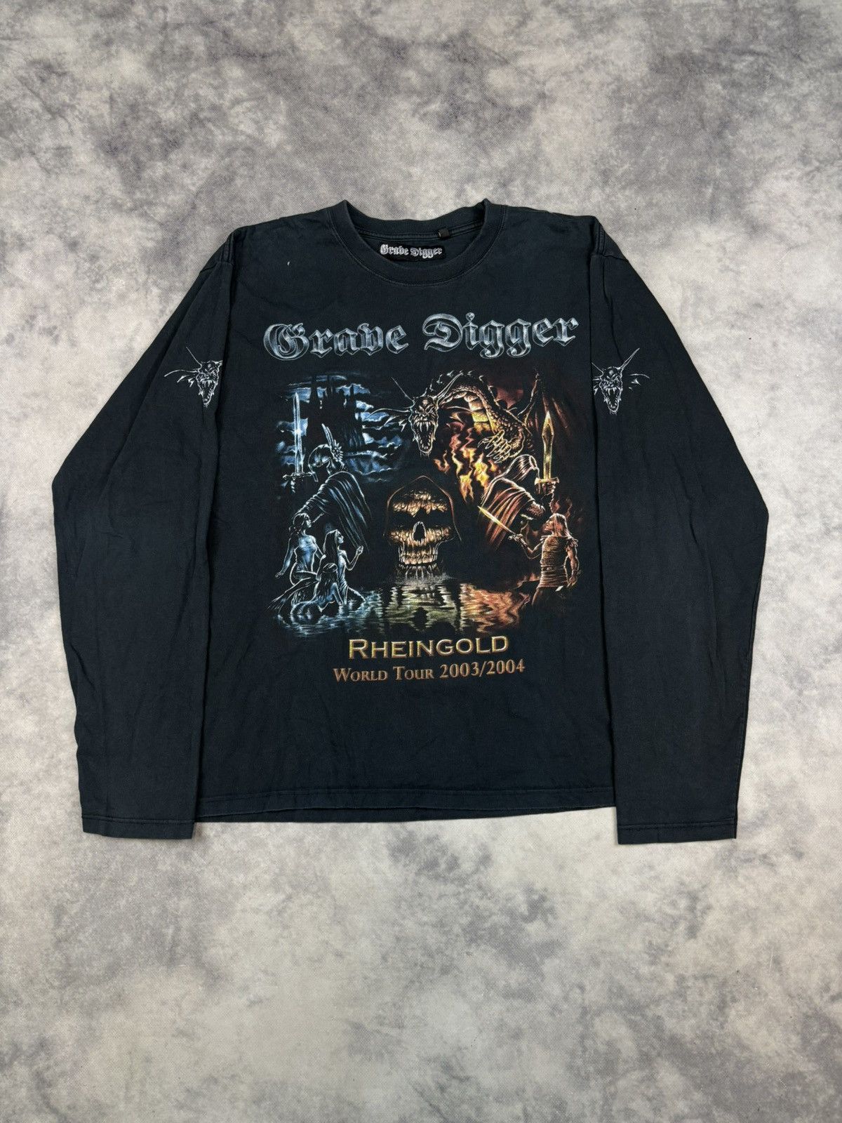 Band Tees × Vintage Grave Digger Band Rock Metal Tour Festival y2k 00s 2003 rare Size US XL / EU 56 / 4 - 1 Thumbnail