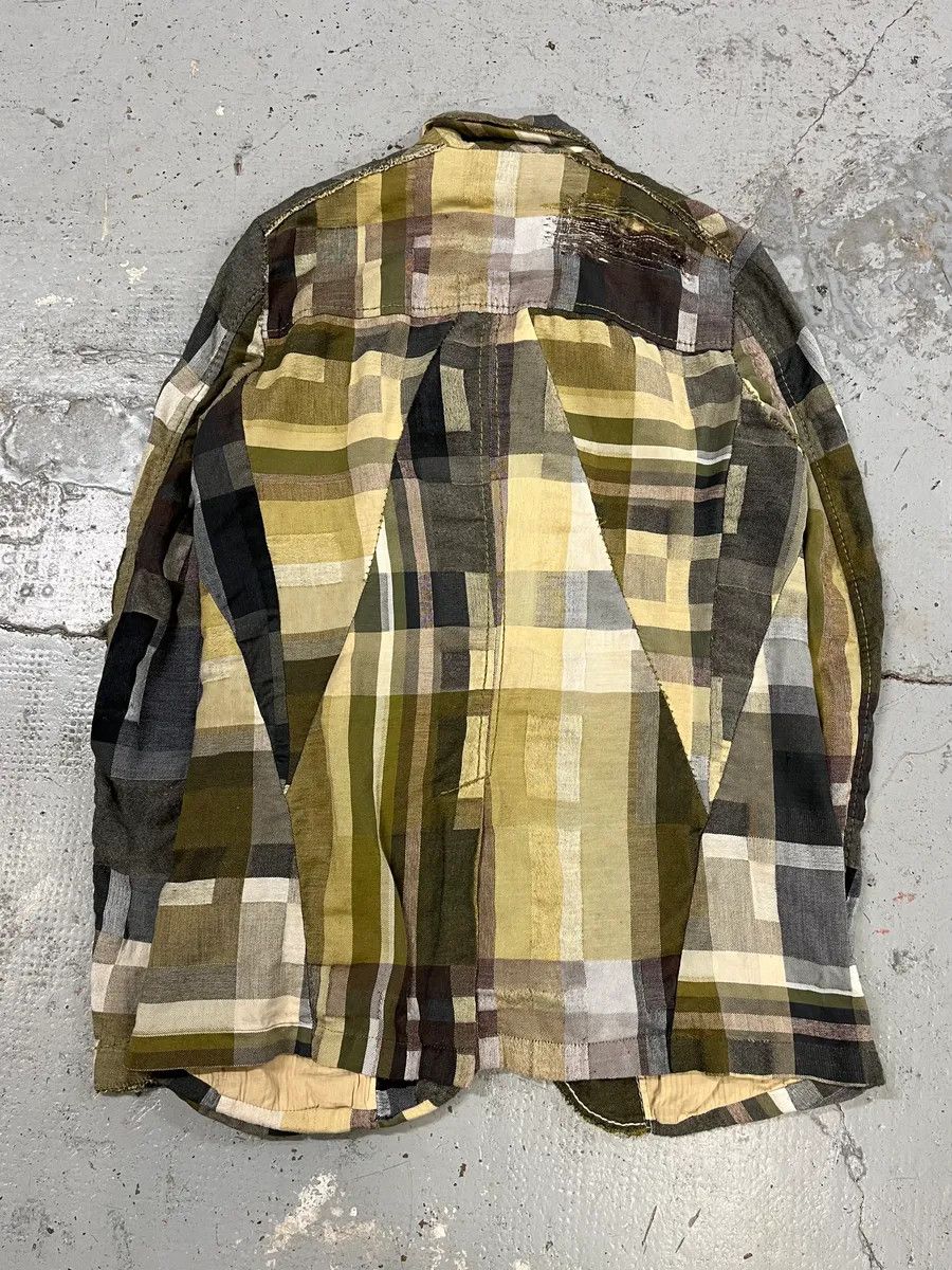 Marithe + Francois Girbaud 2000s Marithé + François Girbaud Patchwork Khaki Blazer Jacket Size US M / EU 48-50 / 2 - 8 Thumbnail