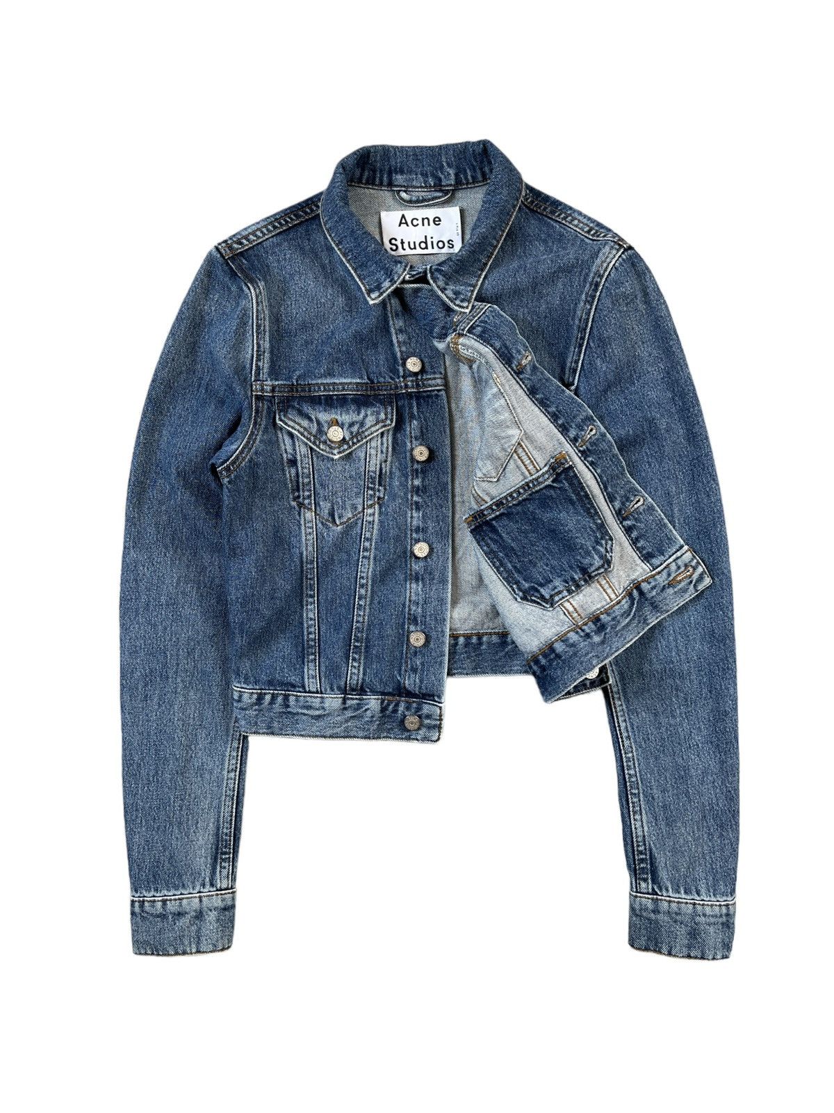 Acne Studios Acne Studios SS14 Cropped Denim Jacket Size XS / US 0-2 / IT 36-38 - 1 Thumbnail