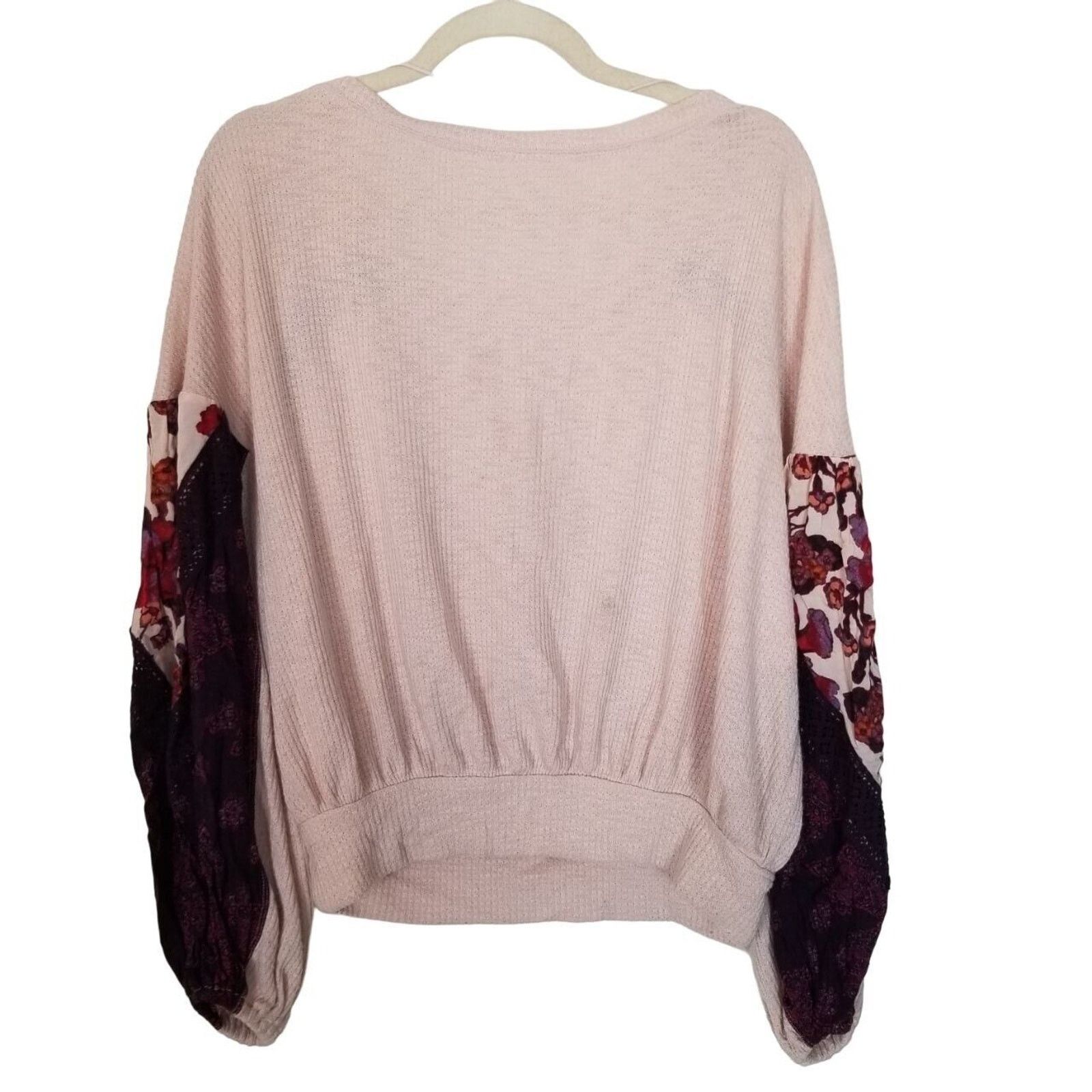 Free People Free‎ People Casual Clash Thermal Top Boho Peasant Romantic Size S / US 4 / IT 40 - 10 Thumbnail