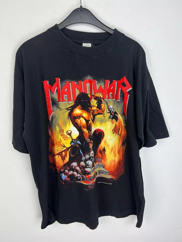 Vintage Vintage Manowar 1994 World Tour Agony and Ecstasy Shirt Size US XL / EU 56 / 4 - 8 Thumbnail
