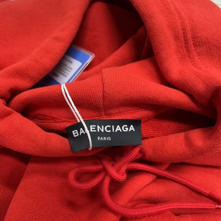 Balenciaga Balenciaga Balenciaga Red Hooded Sweatshirt -2507 Size US XL / EU 56 / 4 - 2 Thumbnail