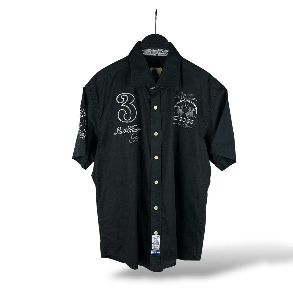 La Martina Vintage La Martina Argentina Short Sleeve Shirt Black Size US XL / EU 56 / 4 - 1 Thumbnail