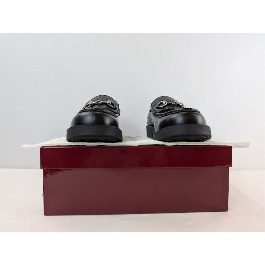 Gucci o1rshd1 Leather Taemin Moccasin Horsebit Loafer Boots Nero Size US 10.5 / EU 43-44 - 19 Thumbnail