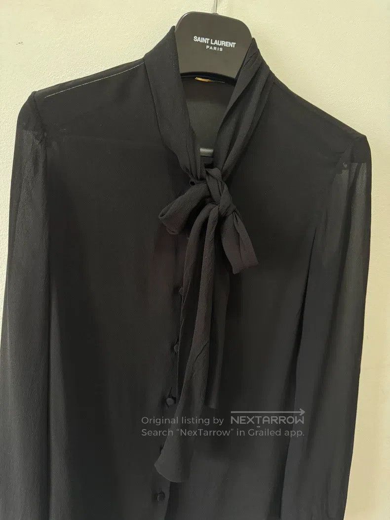 Saint Laurent Paris Saint Laurent Paris Mulberry Silk Black Warrior Bow Tie Sh Size XS / US 0-2 / IT 36-38 - 3 Thumbnail