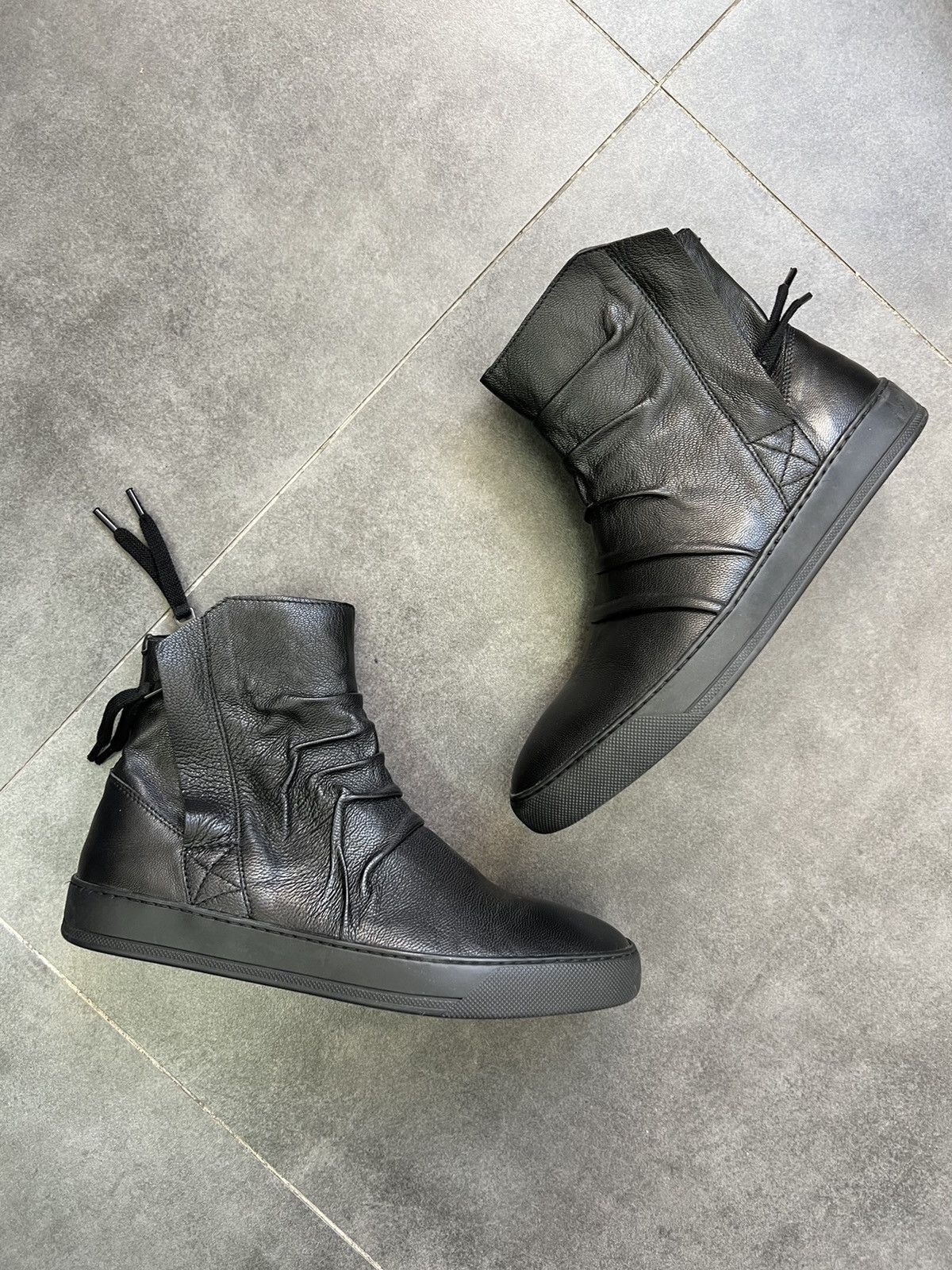 Alexandre Plokhov Rick Owens type leather artisanal zip boots Size US 10 / EU 43 - 1 Thumbnail