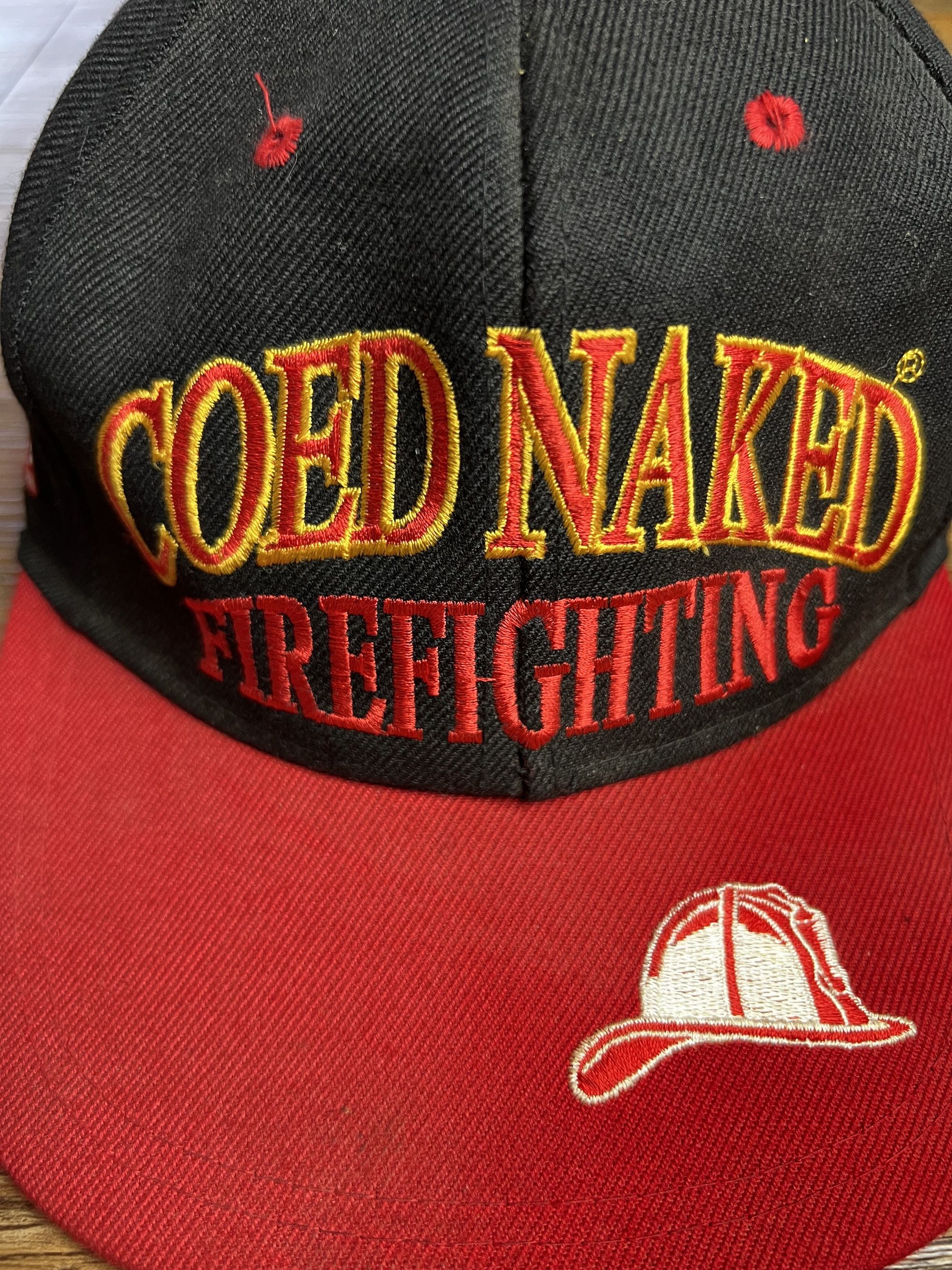 Vintage Vintage 1990's Coed Naked Sportswear - Firefighting Snapback Size ONE SIZE - 3 Thumbnail