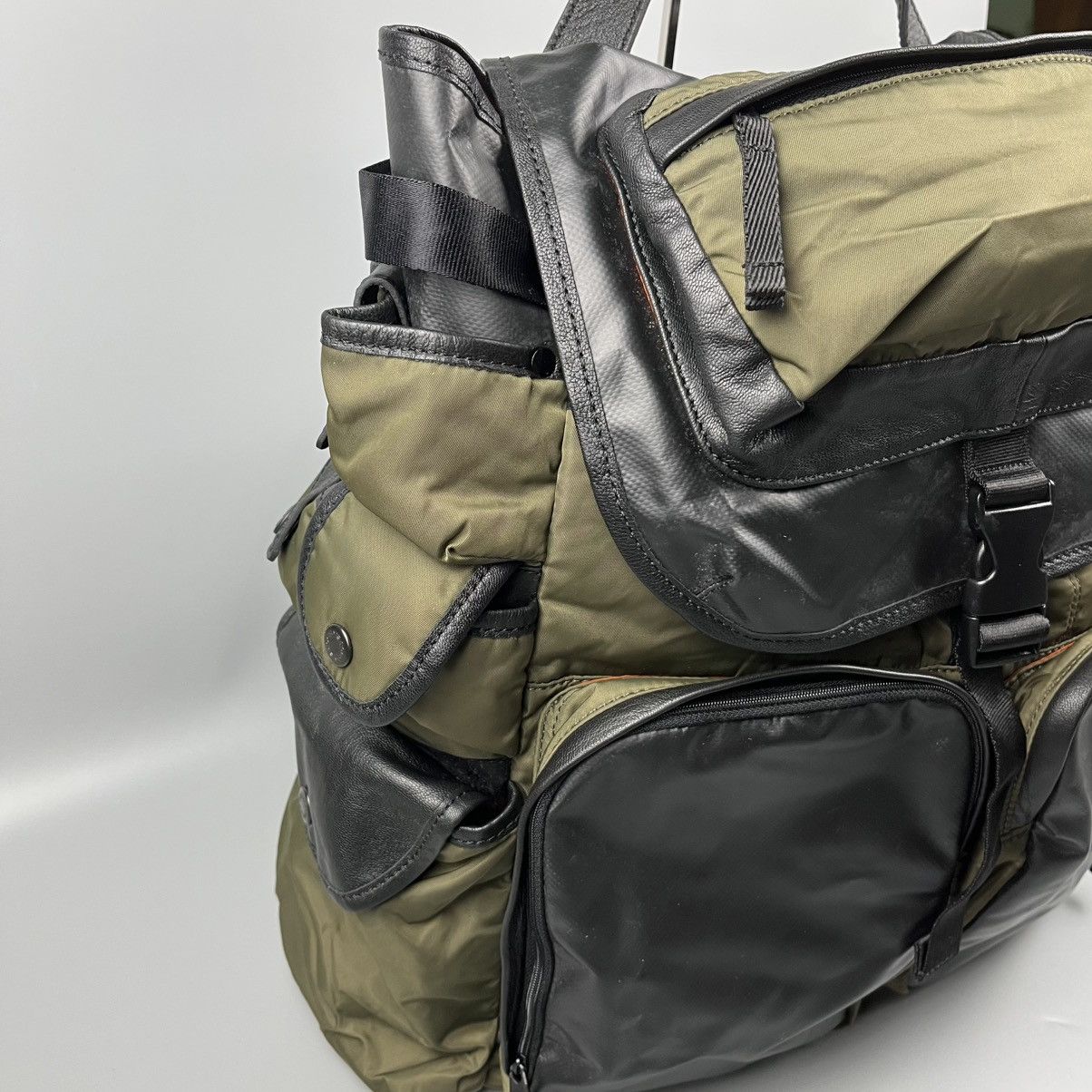 Yohji Yamamoto Y’saccs - Tanker Backpack Nylon Leather Size ONE SIZE - 3 Thumbnail