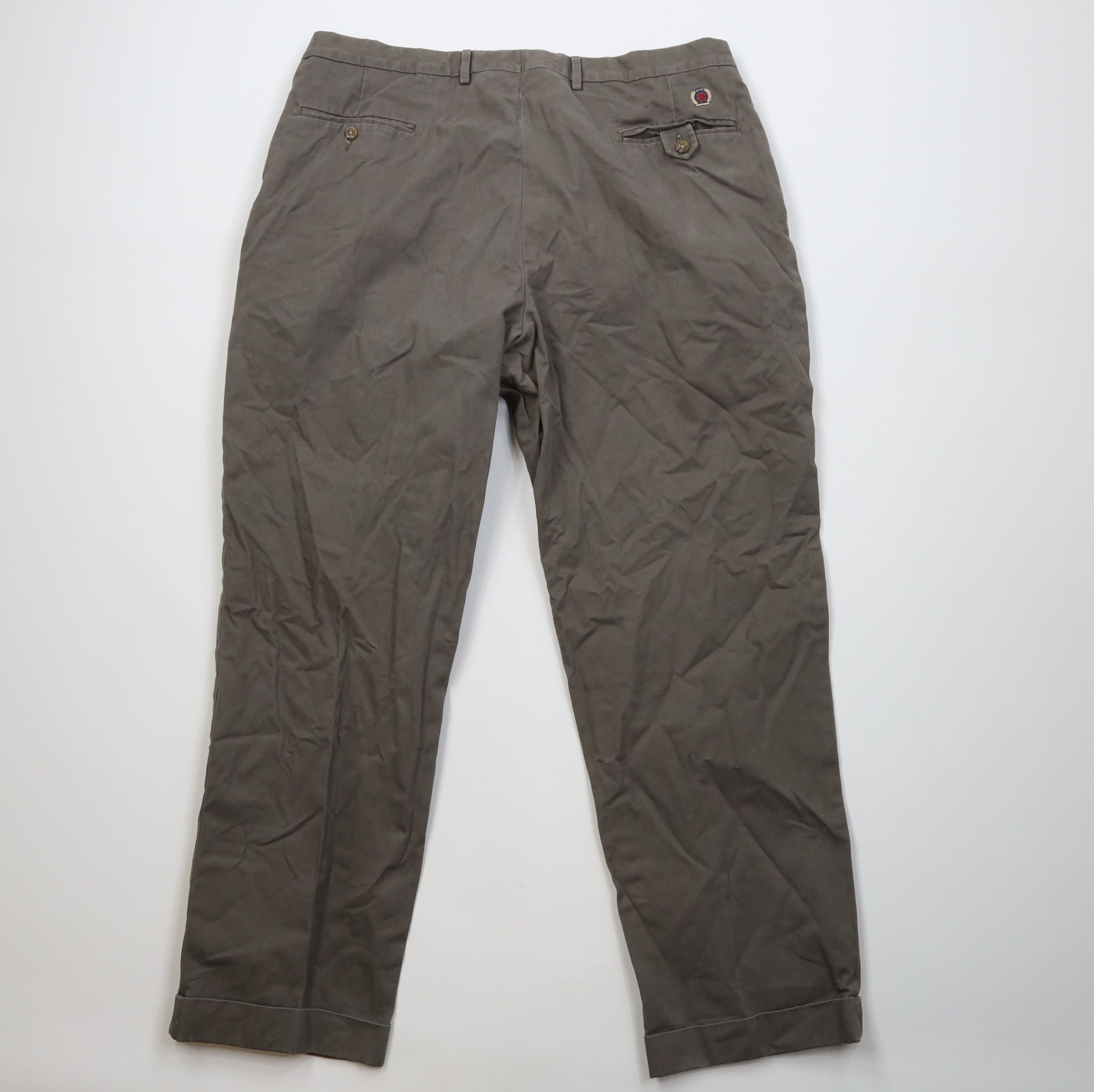 Tommy Hilfiger Vintage 90s Tommy Hilfiger Wide Leg Chino Pants Gray Size US 38 / EU 54 - 11 Thumbnail