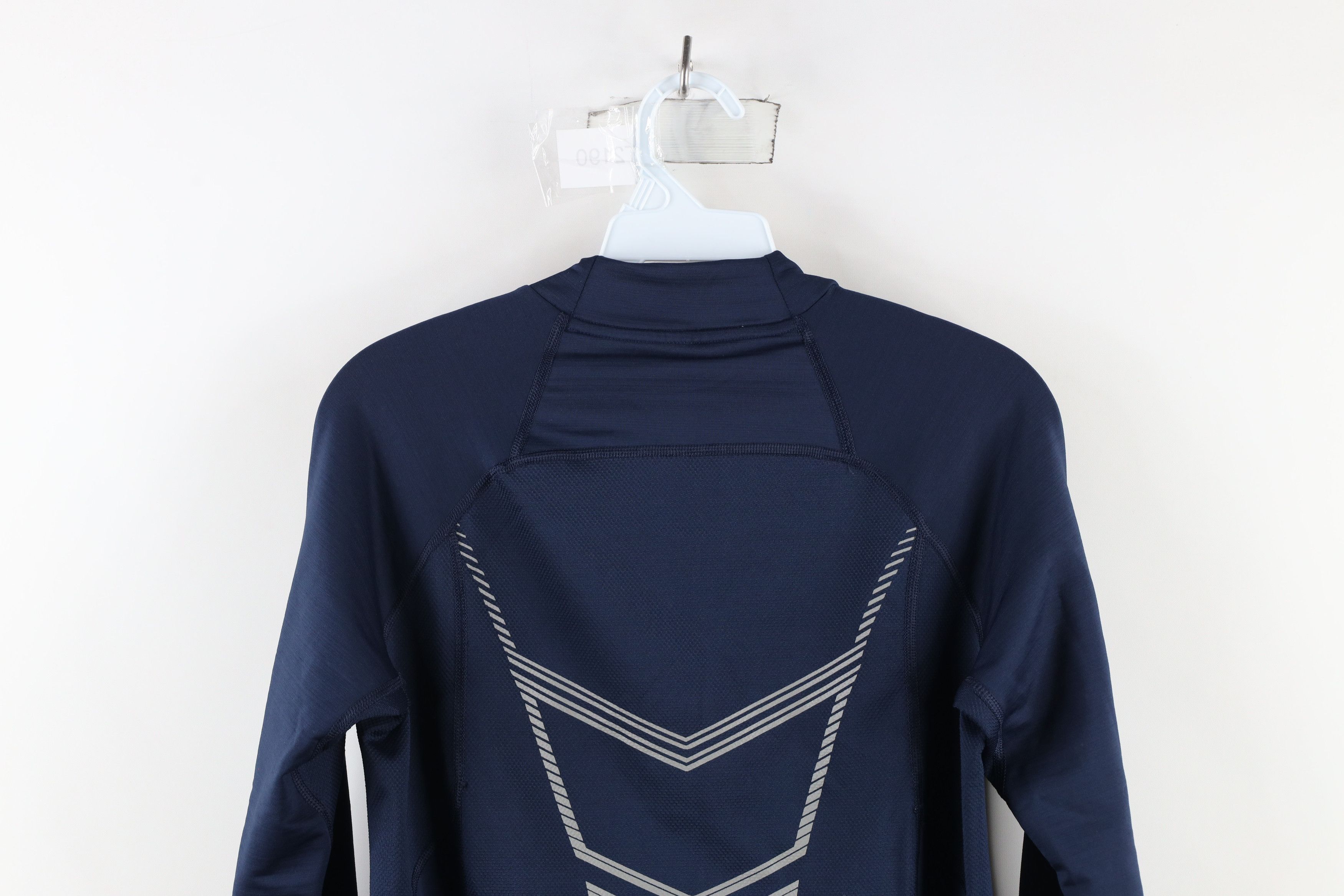 Nike × Vintage Nike Pro Fitted Compression Mock Neck Training T-Shirt Blue Size US M / EU 48-50 / 2 - 11 Thumbnail