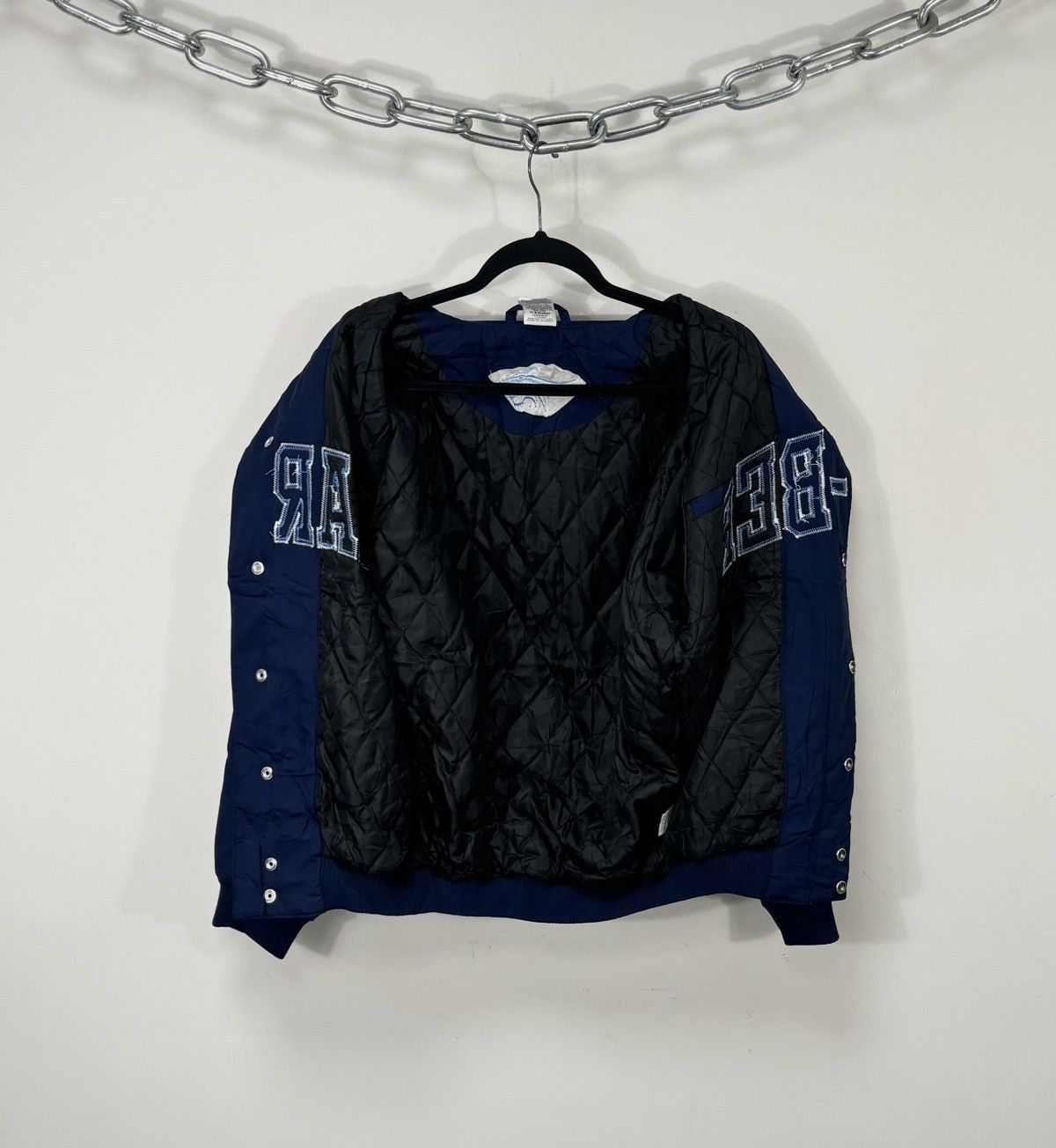 Russell Athletic Vintage Russell Athletic Big Logo Blue Nylon Bomber Jacket Size US S / EU 44-46 / 1 - 11 Thumbnail