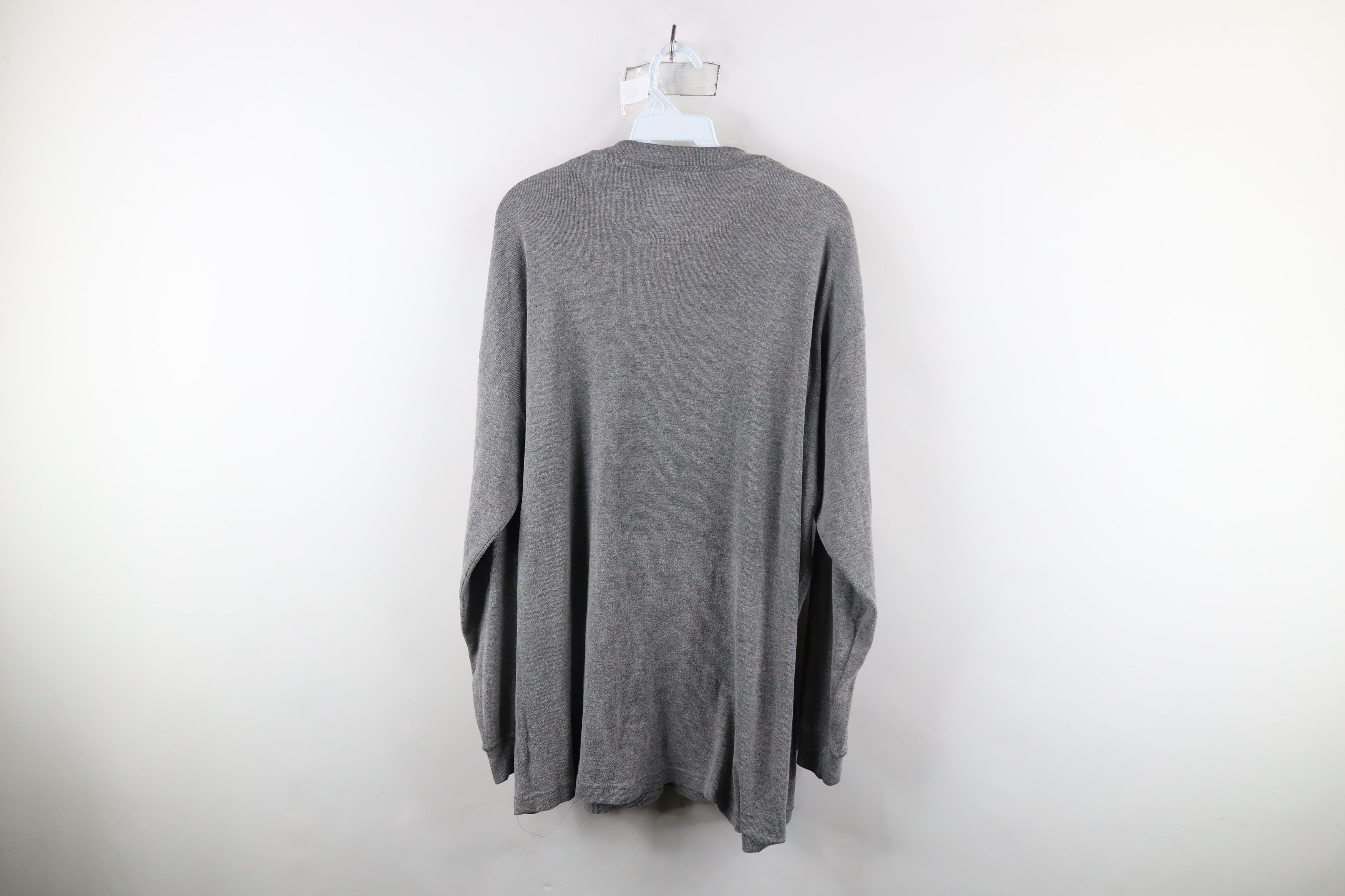 Vintage Vintage 90s Streetwear Knit Long Sleeve Henley T-Shirt Size US XXL / EU 58 / 5 - 11 Thumbnail