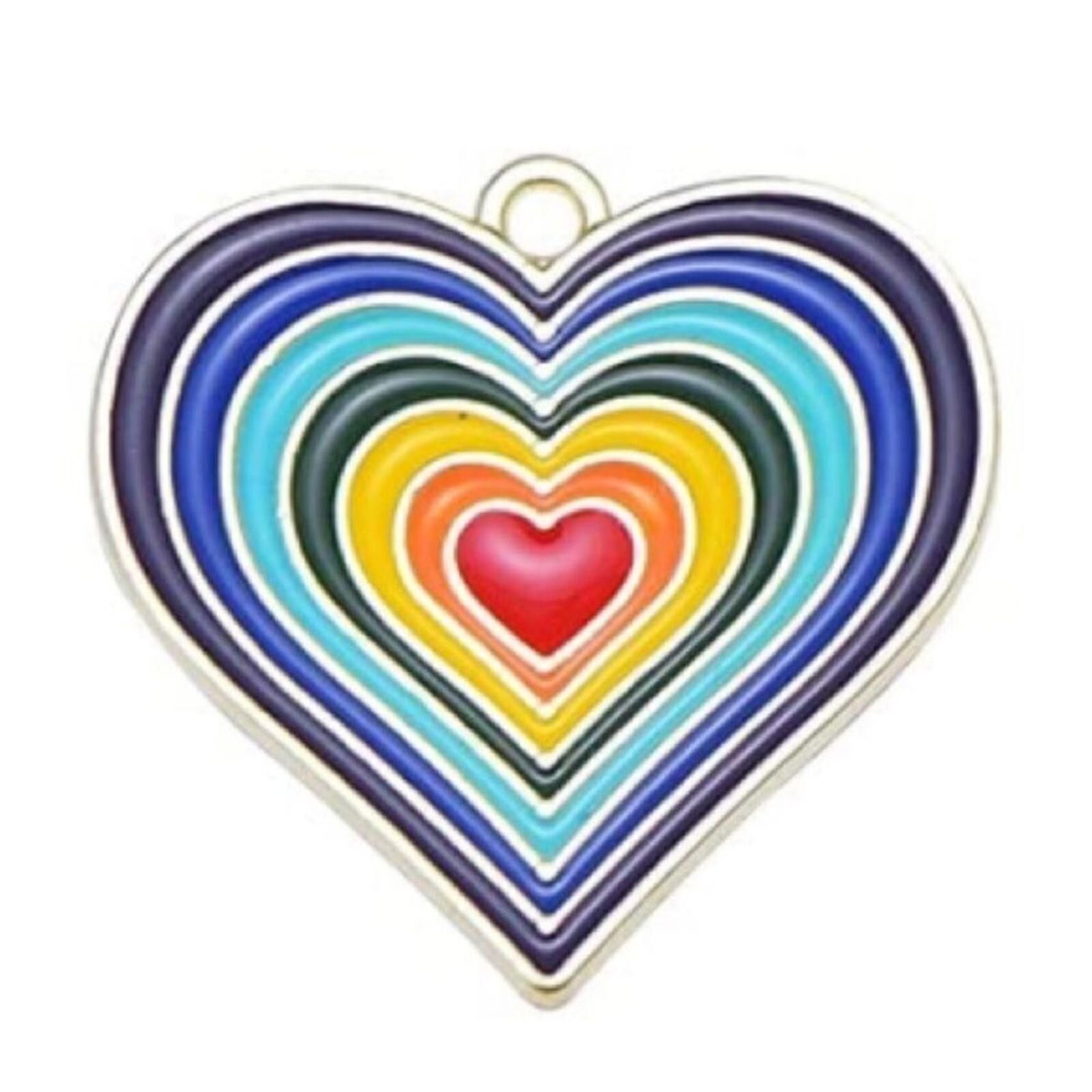 Genetic Manipulation Shinichiro Kuriya Rainbow Heart Keychain with Durable Metal Construction and V Size ONE SIZE - 2 Thumbnail