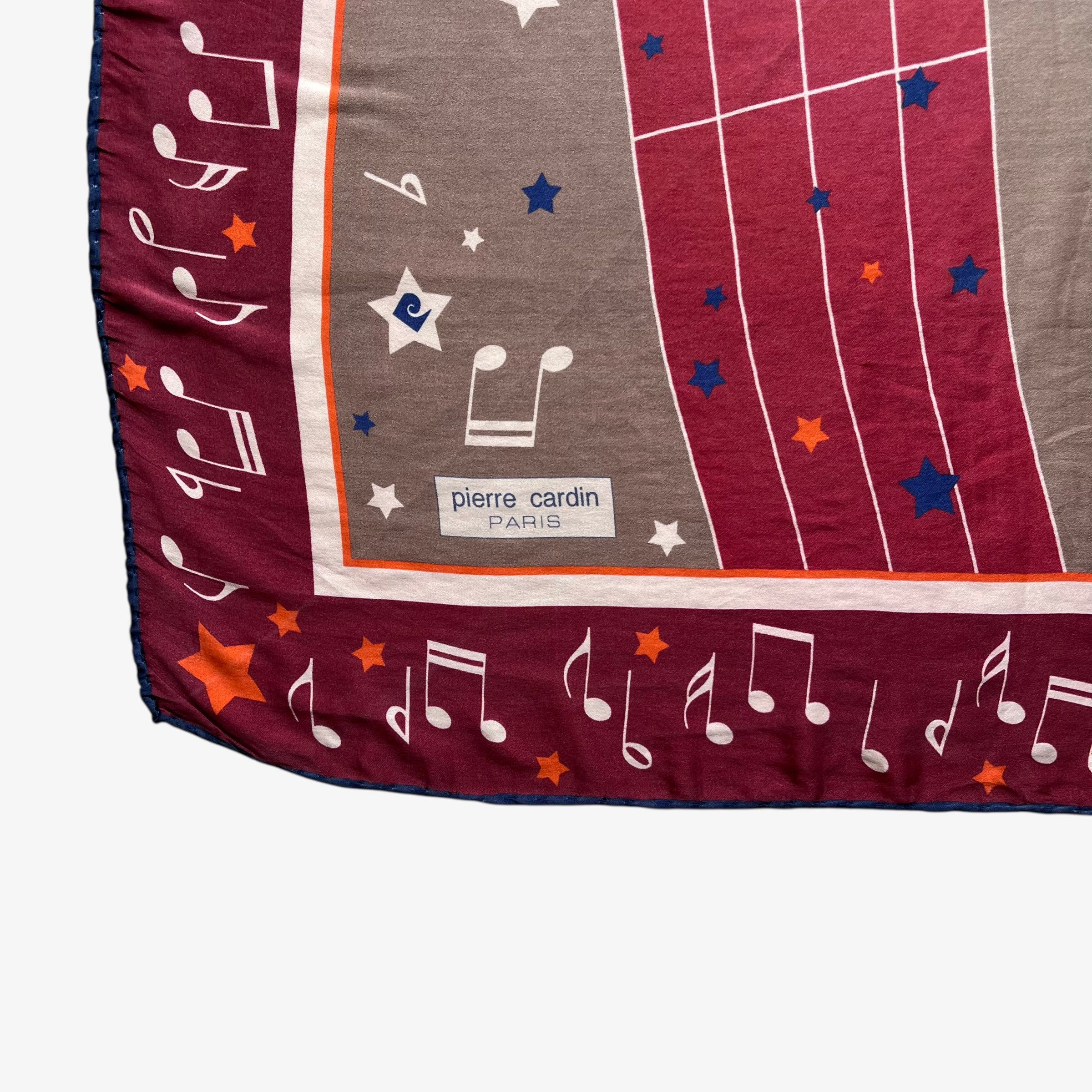 Pierre Cardin Vintage 90s Pierre Cardin Music Note Print Silk Scarf Size ONE SIZE - 2 Thumbnail