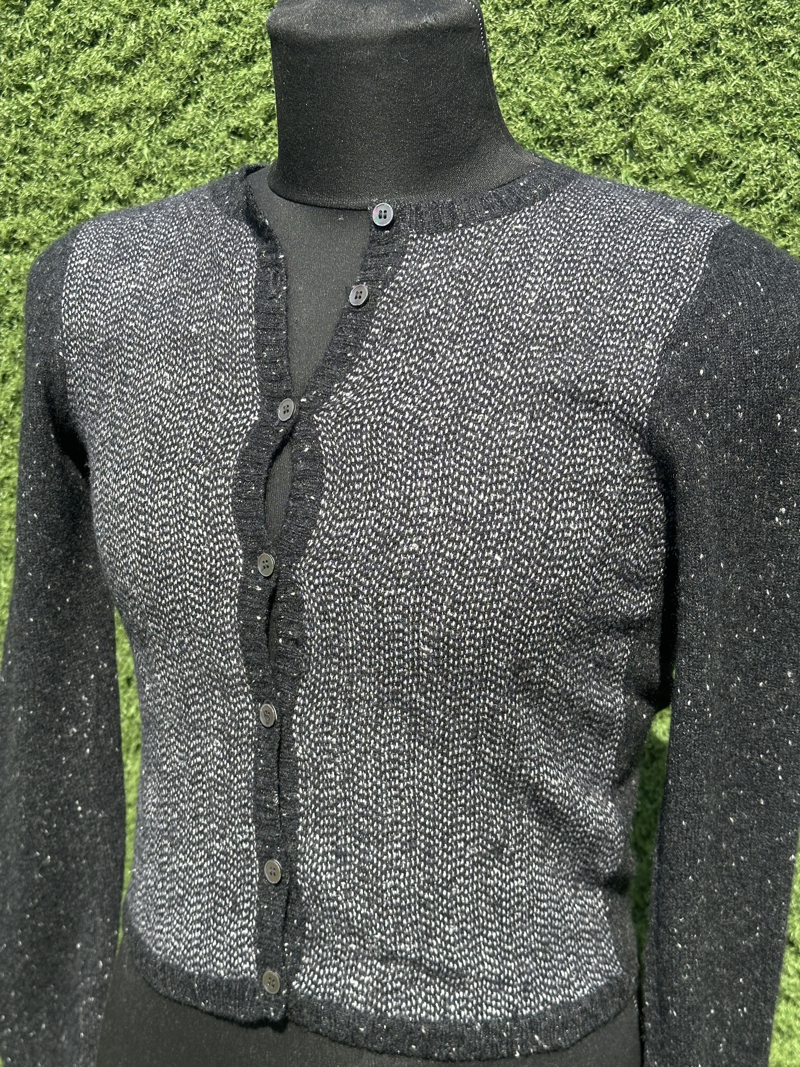 Brunello Cucinelli Brunello Cucinelli Cashmere Cropped Cardigan S Black Knit Size S / US 4 / IT 40 - 15 Thumbnail