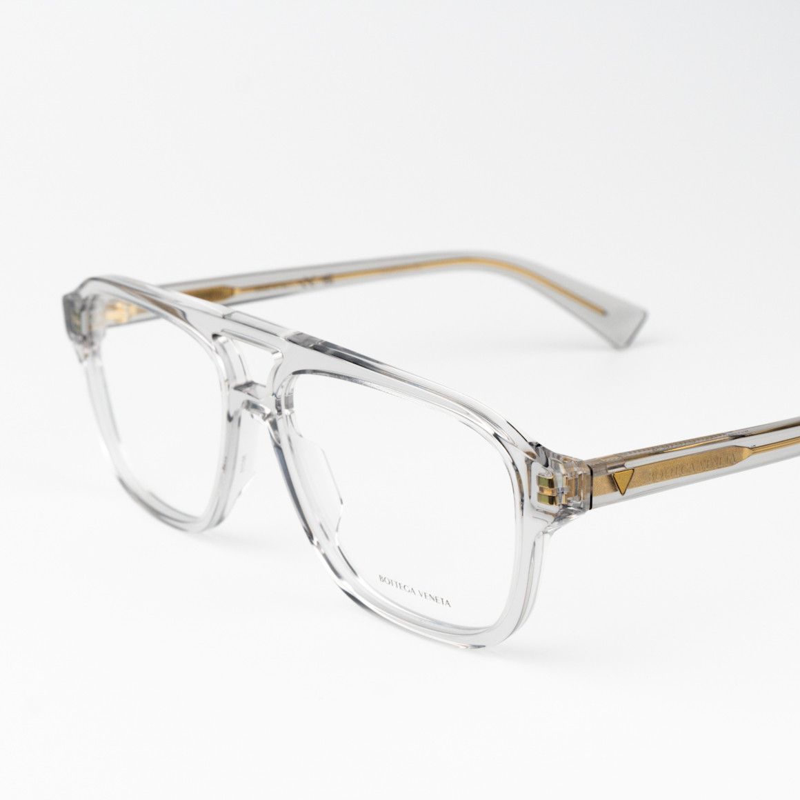 Bottega Veneta NEW Bottega Veneta BV1294O 004 Grey Pilot Unisex Eyeglasses Size ONE SIZE - 5 Thumbnail