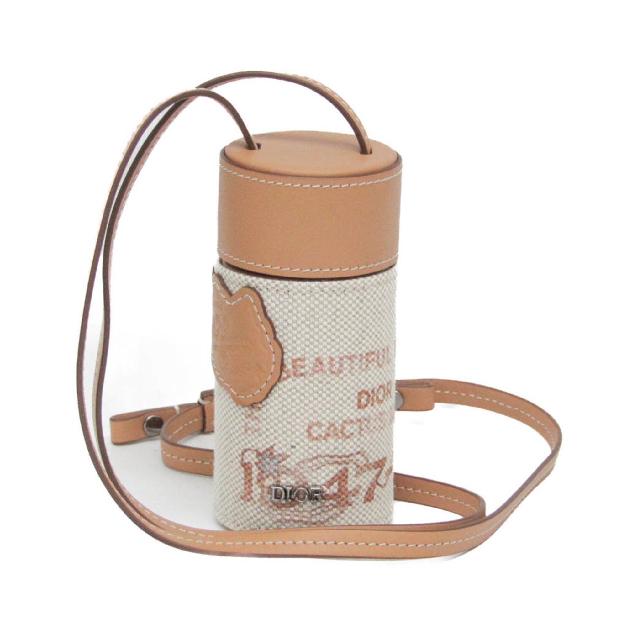 Dior Christian Dior Dior X CACTUS JACK Nano Roller Pouch Women's Leather,Canvas Pouch,Shoulder Bag Beige,Brown Size ONE SIZE - 1 Thumbnail
