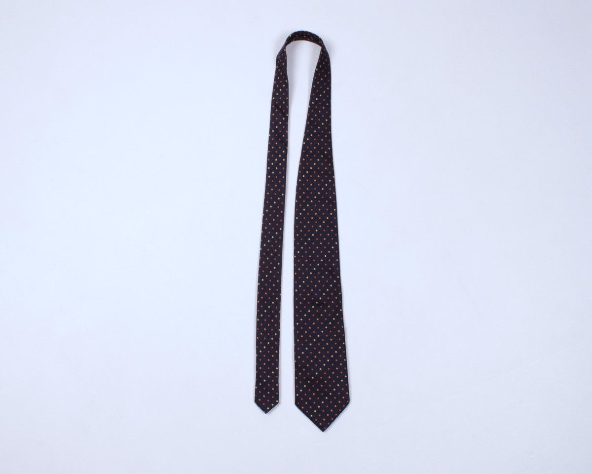 Canali × Designer CANALI Polka Dot Navy Blue Silk Tie Size ONE SIZE - 3 Thumbnail