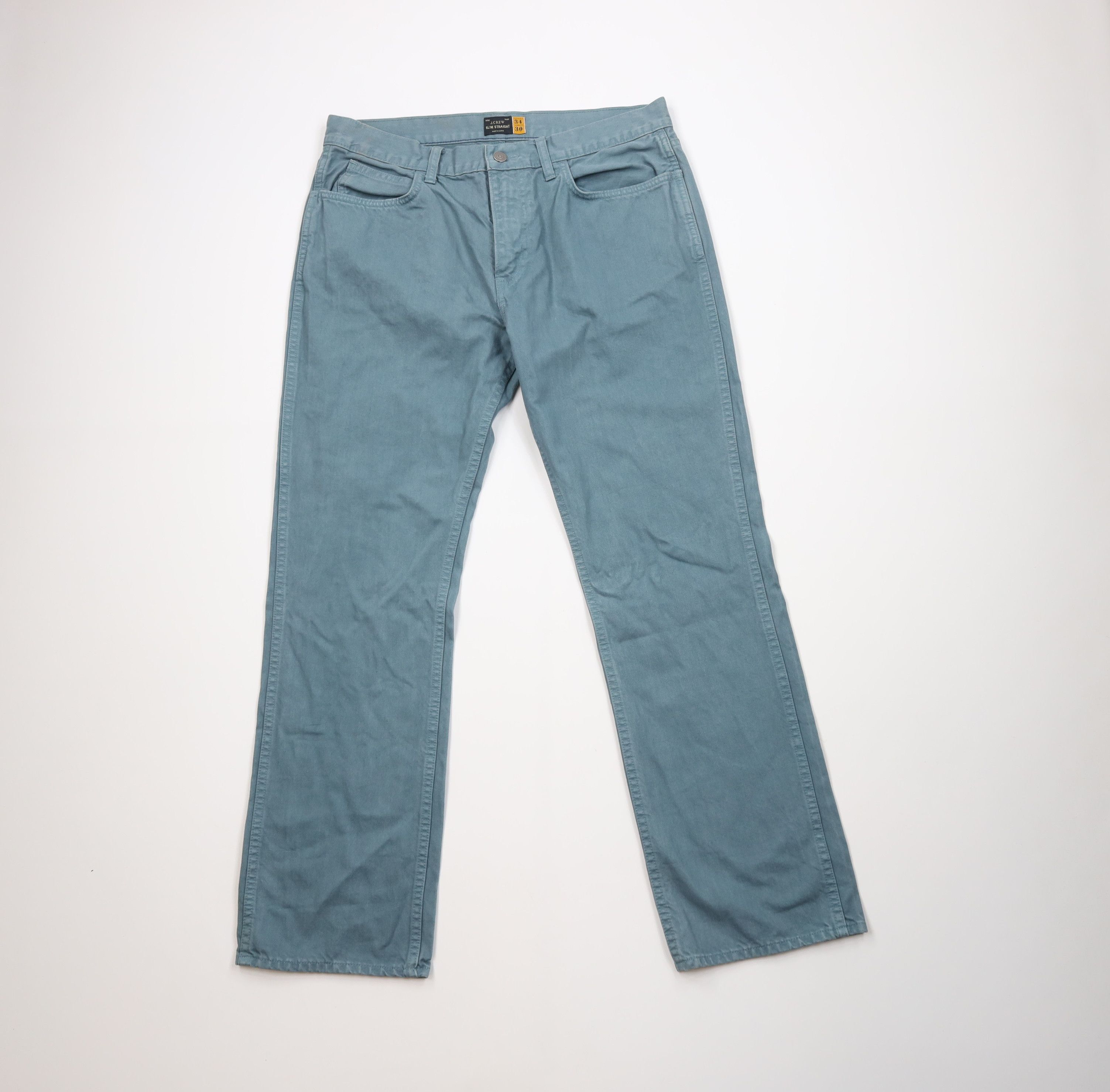 J.Crew Vintage Y2K J Crew Stonewash Slim Straight Jeans Teal Size US 34 / EU 50 - 1 Thumbnail