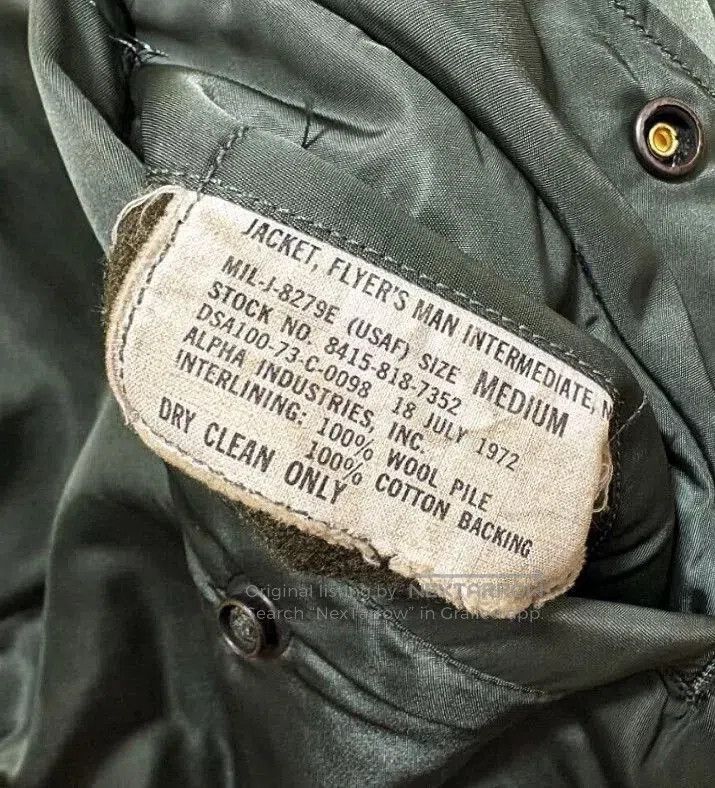 VINNY's Vintage Military MA-1 Flight Jacket. Size US M / EU 48-50 / 2 - 4 Thumbnail