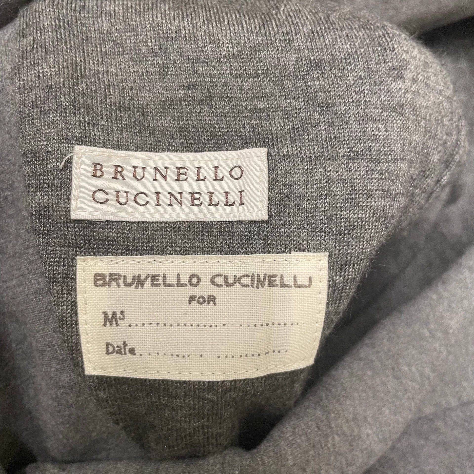 Brunello Cucinelli BC gray cotton long coat Size M / US 6-8 / IT 42-44 - 3 Thumbnail