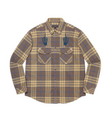 Hysteric Glamour × Supreme Supreme x Hysteric Glamour Skeleton Middle Finger Flannel Size US M / EU 48-50 / 2 - 2 Thumbnail