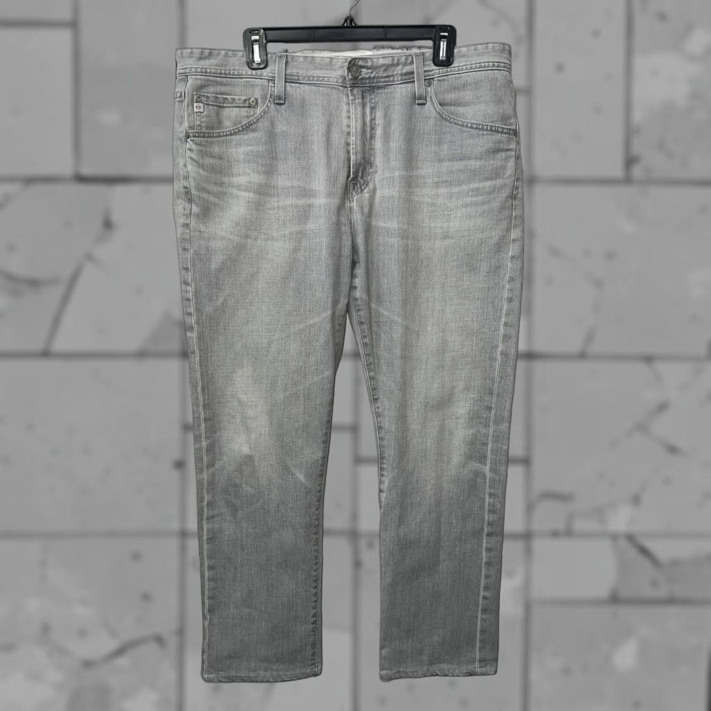 Vintage Adriano Goldschmied Jeans Men 38x30 Gray Straight AG Mens Jeans Size US 38 / EU 54 - 1 Thumbnail