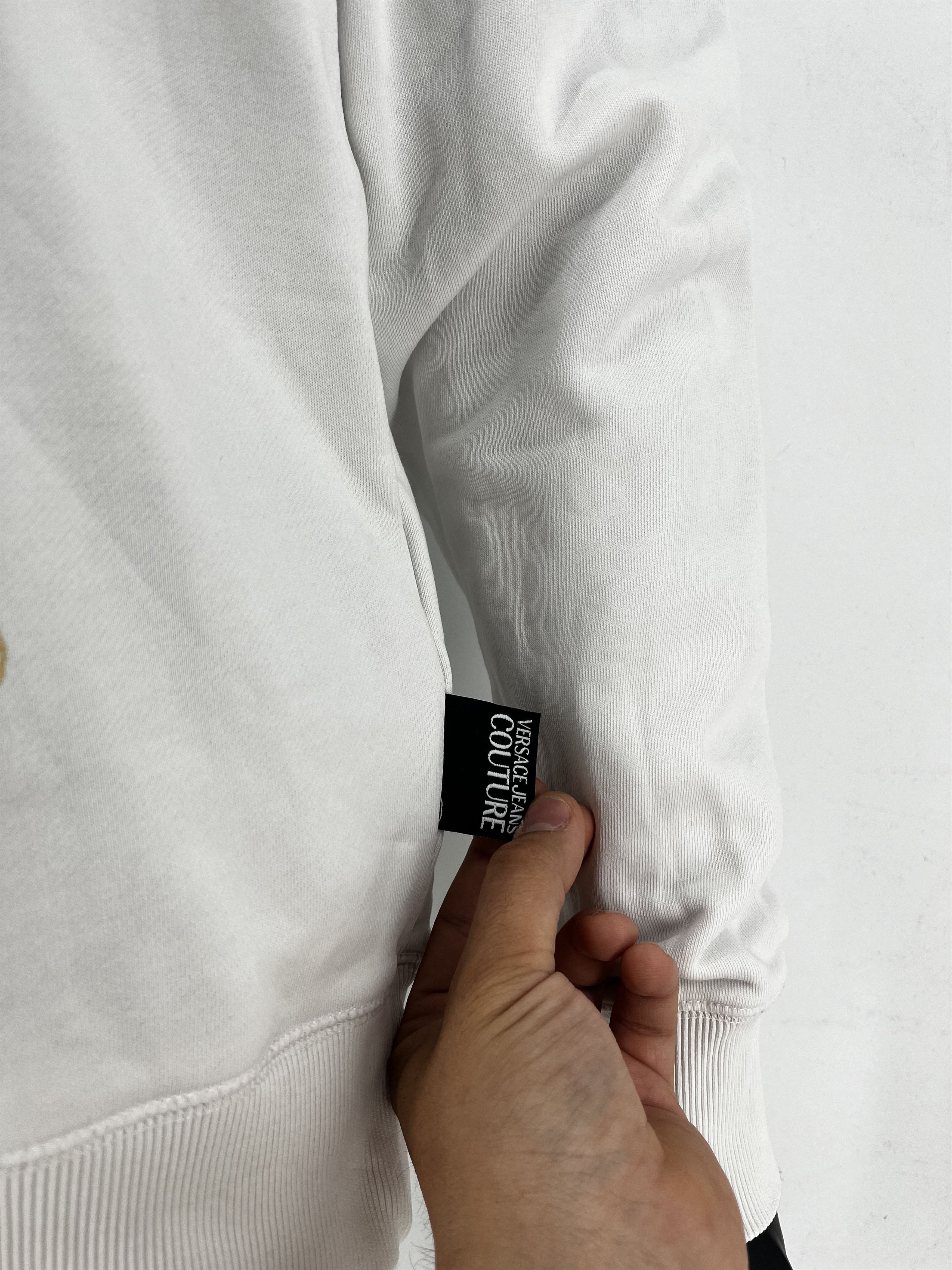 Versace Versace Jeans Couture Men's White Gold Logo Hooded Size US S / EU 44-46 / 1 - 8 Thumbnail