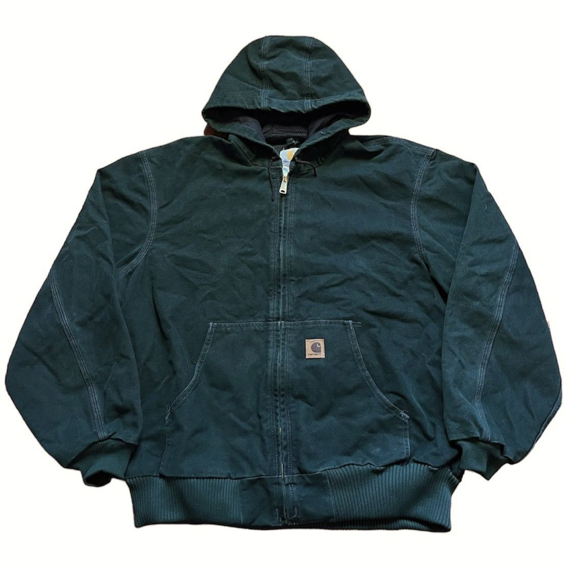 Vintage Vintage Carhartt Moss / Hunter Green Canvas Hooded Jacket Grailed