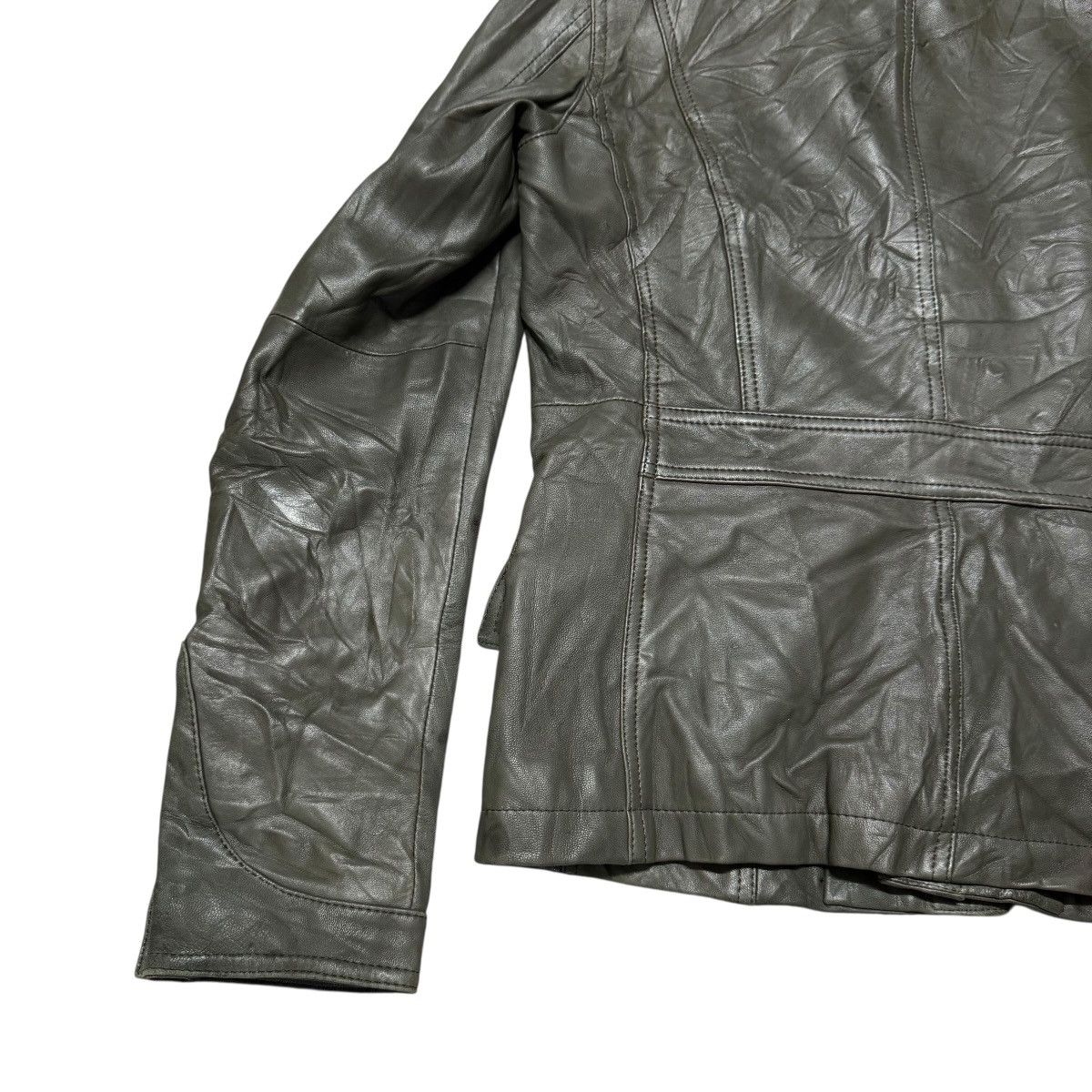 Le Grande Bleu (L.G.B.) Reilabo x Nicole Club Military Leather Jacket Size US M / EU 48-50 / 2 - 11 Thumbnail