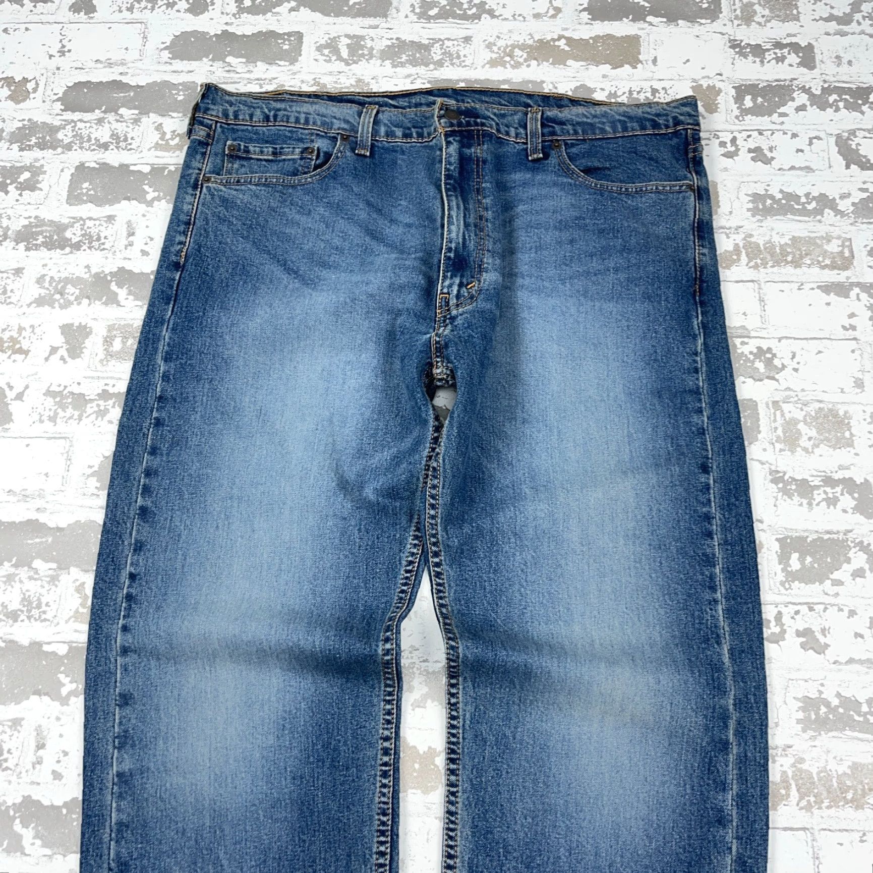 Levi's Levi's 505 Jeans Men Regular Stone Wash Blue 40x32 Straight Fit Denim Waist 40 Inseam 32 Pockets Zip Button Size US 40 / EU 56 - 4 Thumbnail