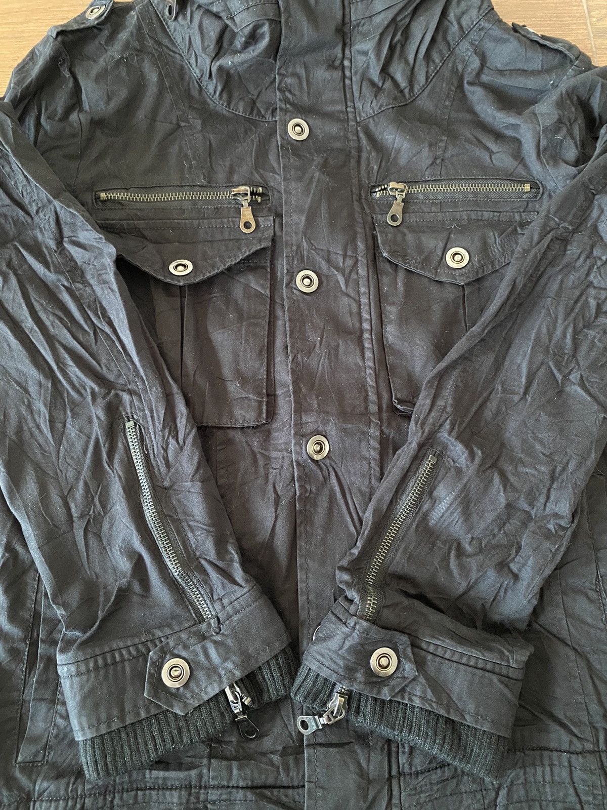 If Six Was Nine × Japanese Brand × Le Grande Bleu (L.G.B.) BINDINGOFFER Parsley Star Bono hooded jacket Goa Style Size US L / EU 52-54 / 3 - 5 Thumbnail