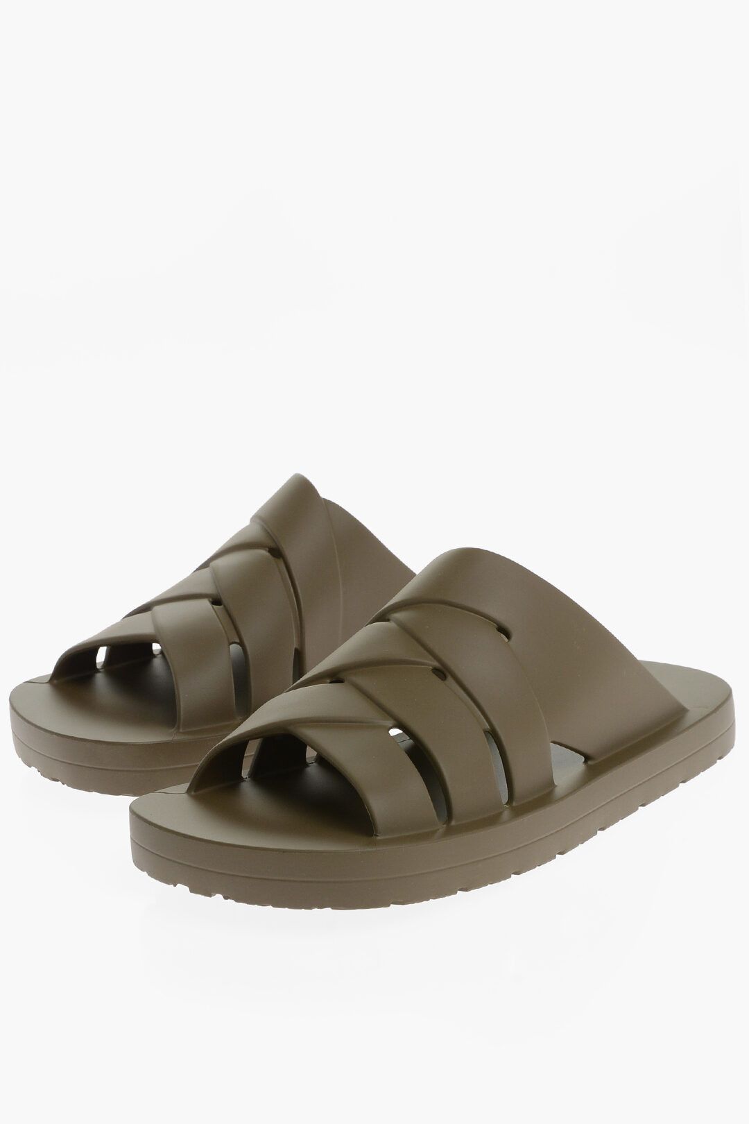 Bottega Veneta o1w1db10525 Rubber Sandals in Olive Green Size US 12 / EU 45 - 4 Thumbnail