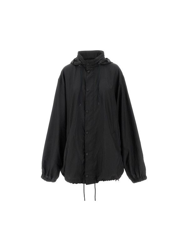 Balenciaga o1srvl11e0526 Nail Polish Short Windbreaker Jacket in Black Size S / US 4 / IT 40 - 1 Thumbnail